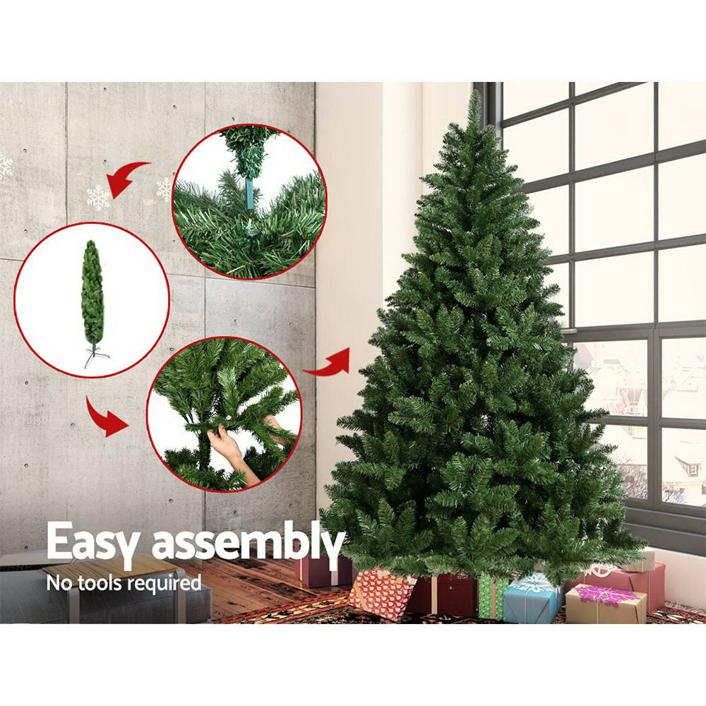 Jingle Jollys Christmas Tree 2.1M Xmas Trees Green Decorations 1000 Tips