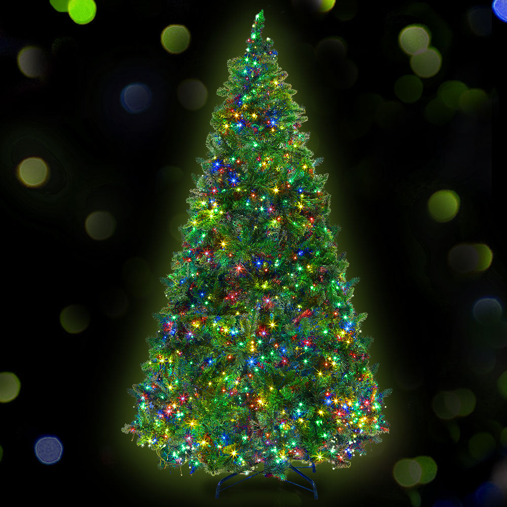 Jingle Jollys Christmas Tree 2.1M Green With 1134 LED Lights Multi Colour