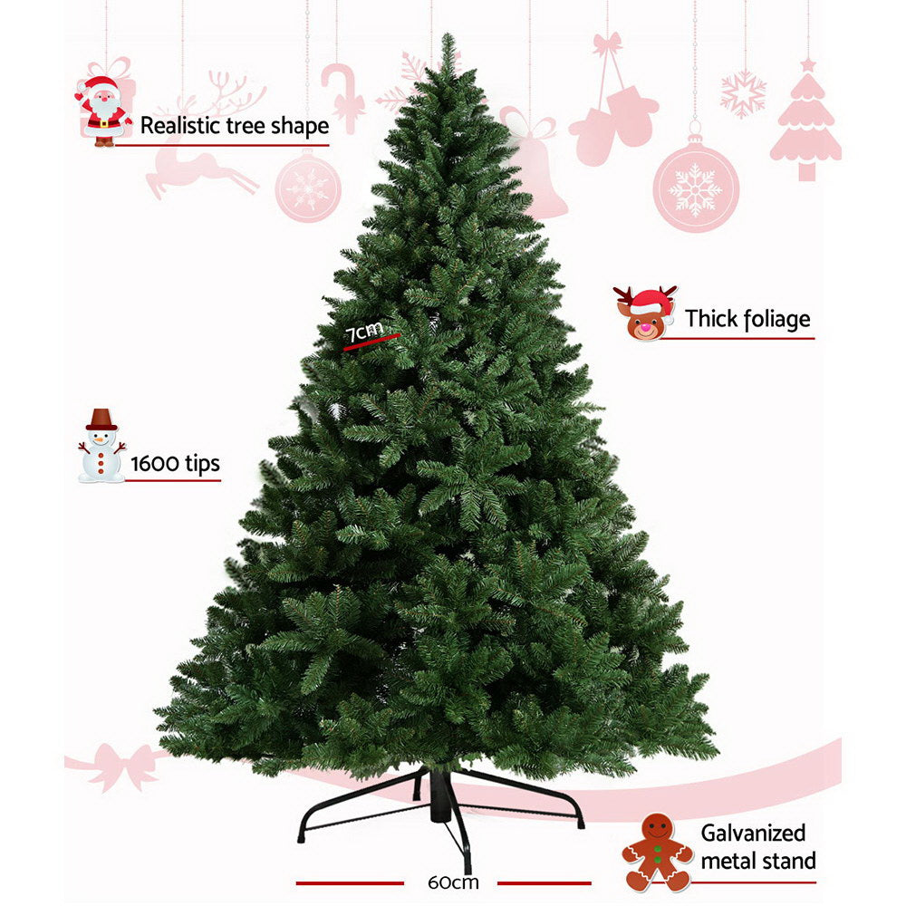 Jingle Jollys Christmas Tree 2.7M Xmas Trees Green Decorations 1600 Tips