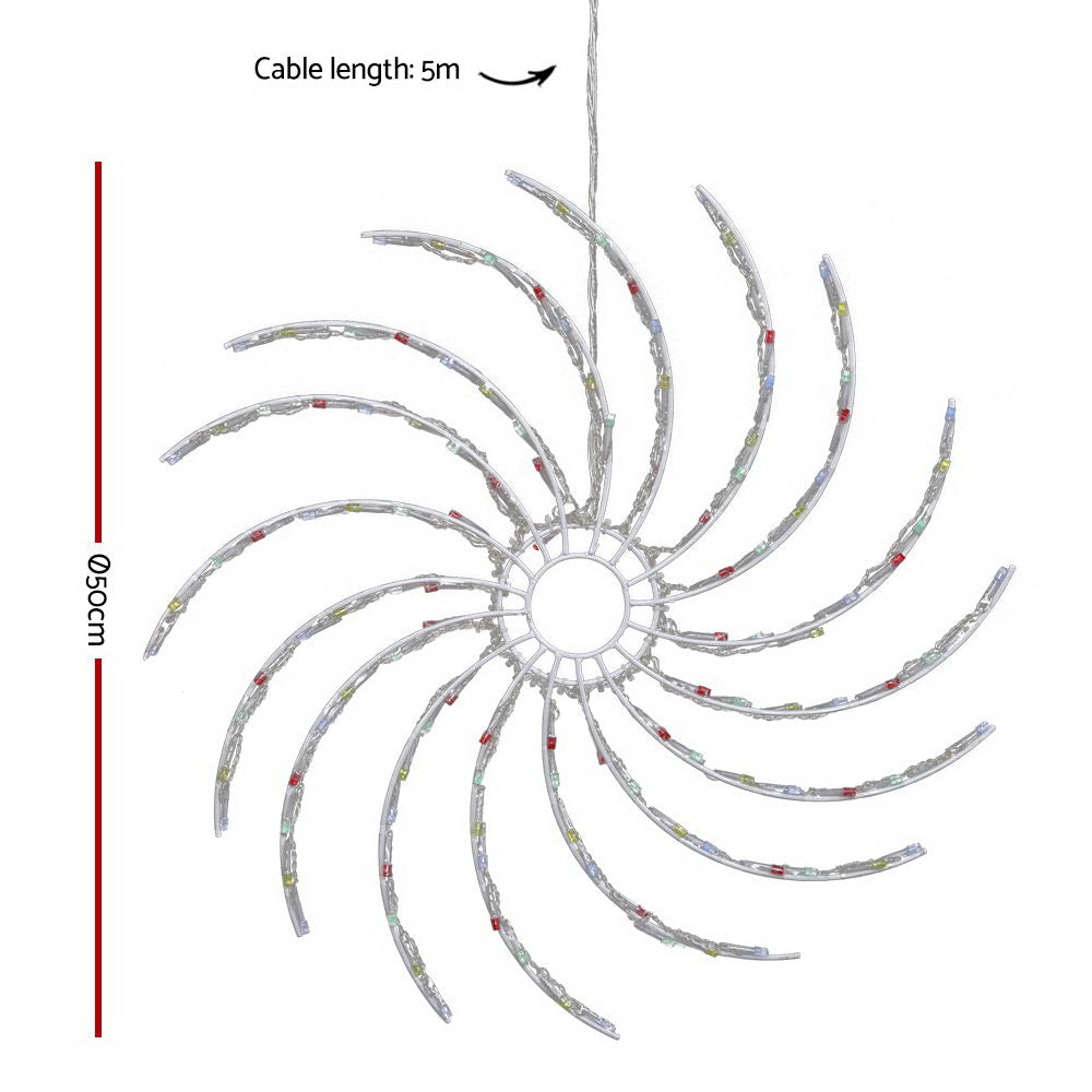 Jingle Jollys Christmas Motif Lights LED Spinner Light Waterproof Colourful