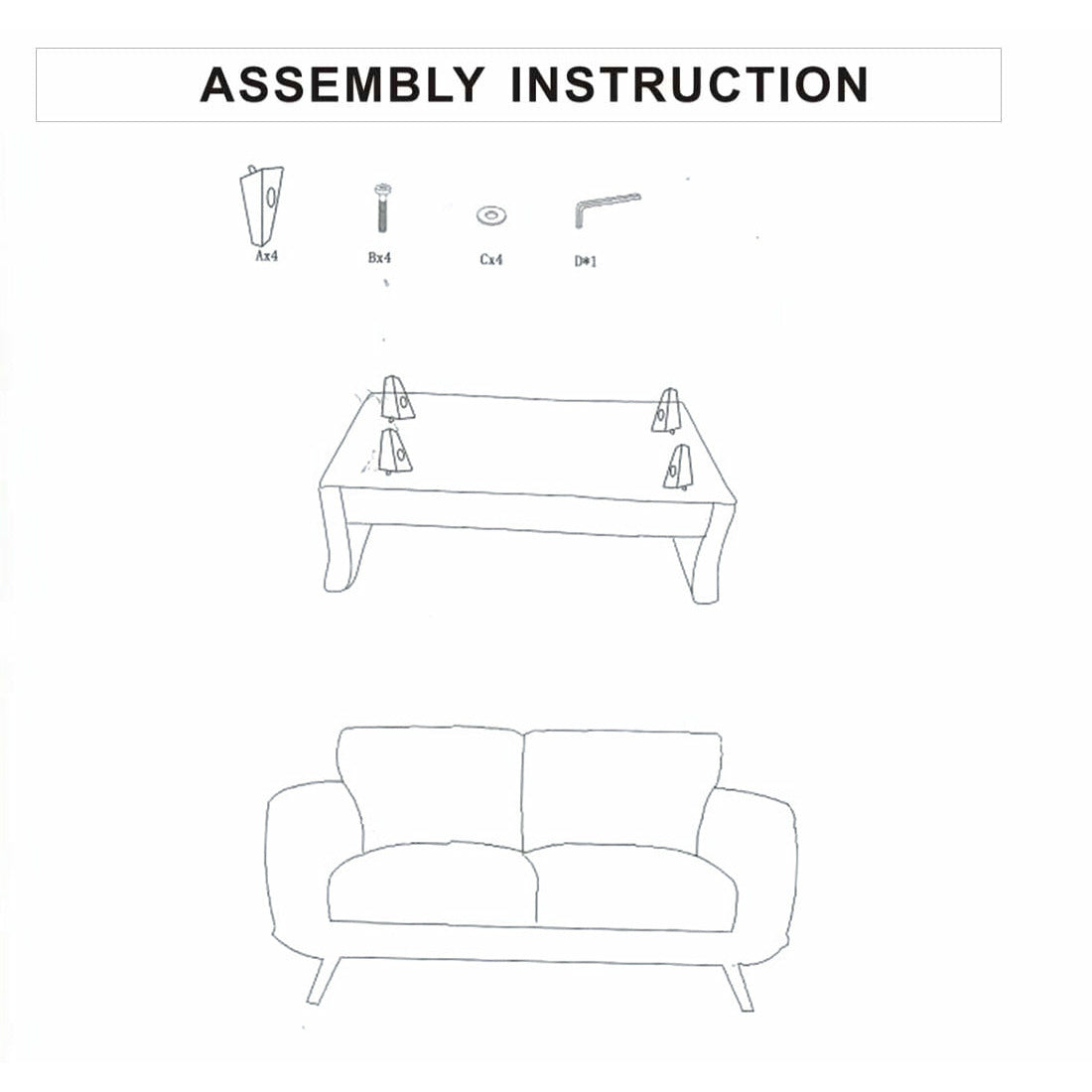 2 Seater Sofa Brown Fabric Lounge Set for Living Room Couch with Solid Wooden Frame