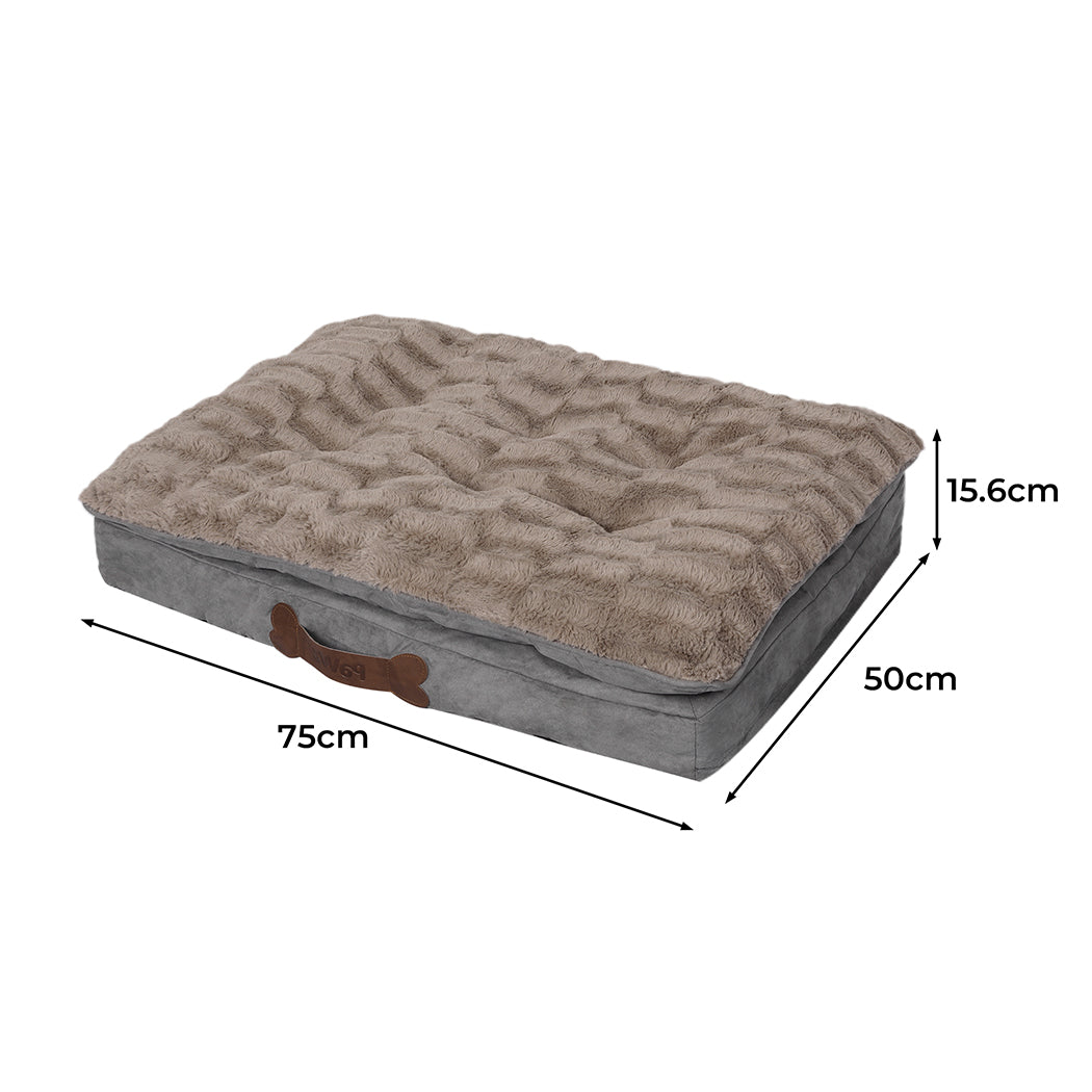 PaWz Dog Calming Bed Pet Cat Removable Cover Washable Orthopedic Memory Foam S