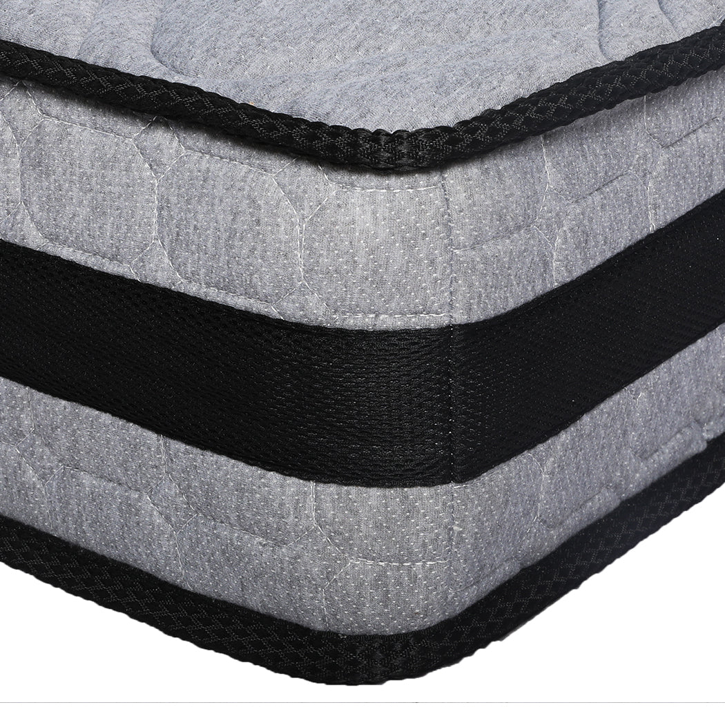 Dreamz Mattress Spring Foam Medium Firm All Size 22CM Double Dark Grey