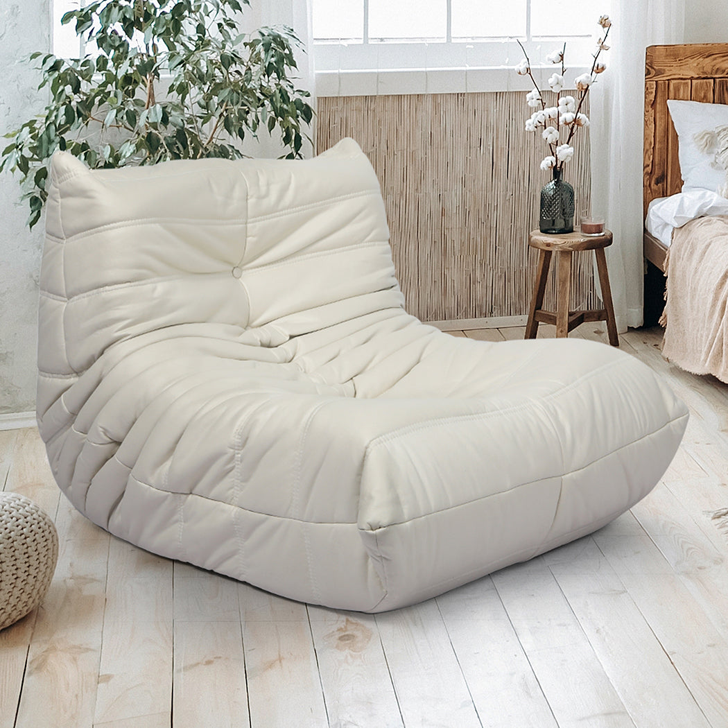 Levede Caterpillar Sofa Replica Lazy Fireside Floor Chair Recliner Leathaire