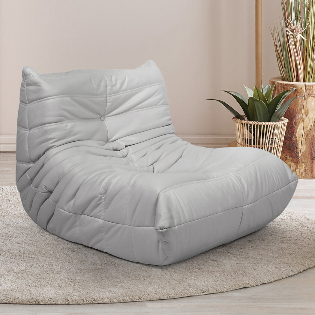 Levede Caterpillar Sofa Replica Lazy Fireside Floor Chair Recliner Leathaire