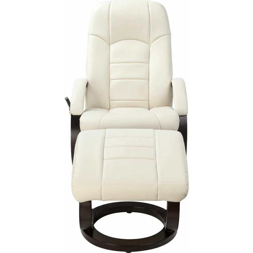 PU Leather Deluxe Massage Chair Recliner Ottoman Lounge Remote