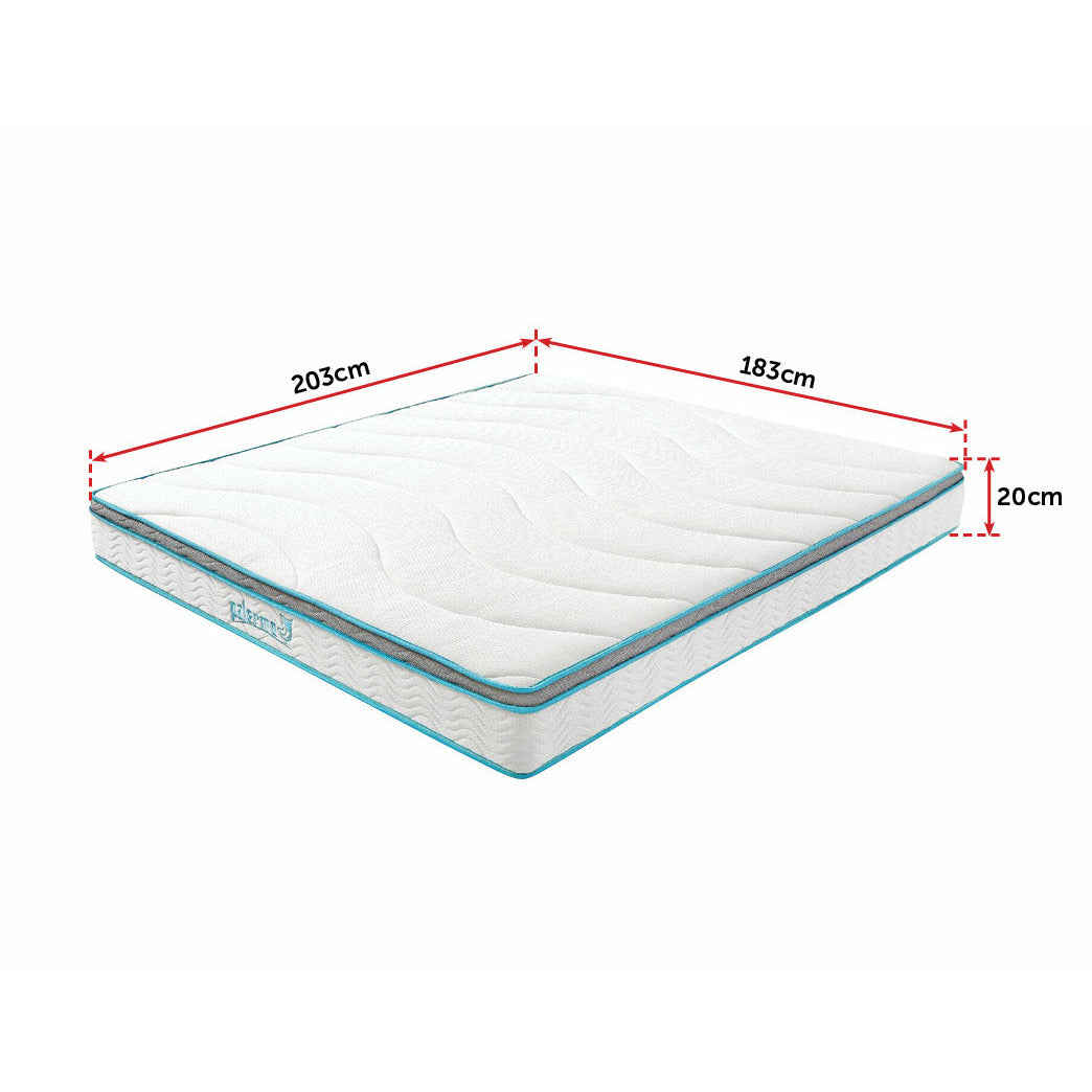 Palermo King 20cm Memory Foam and Innerspring Hybrid Mattress
