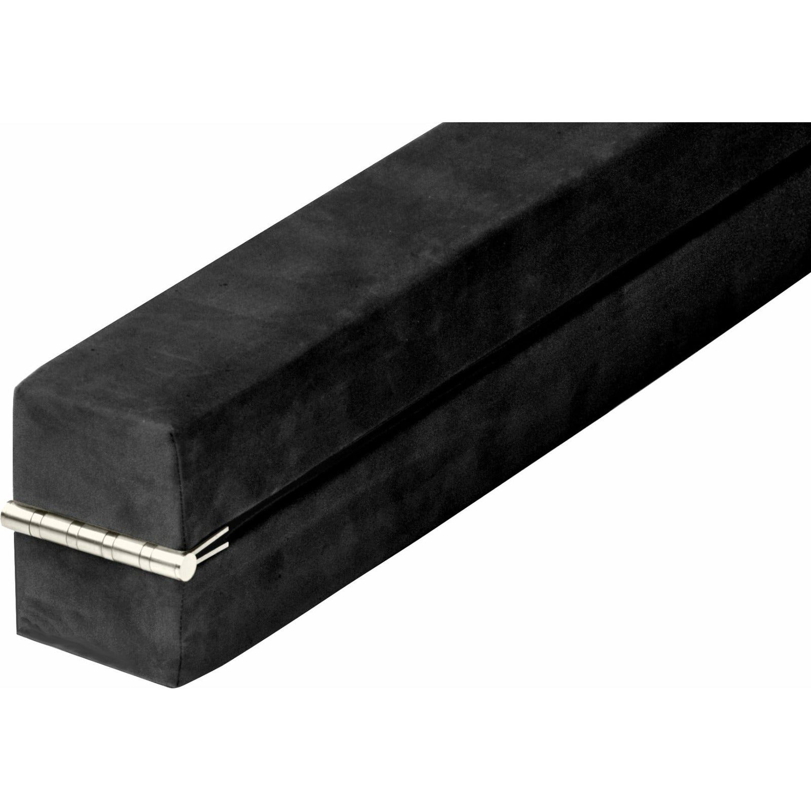 2.2m Gymnastics Folding Balance Beam Black Synthetic Suede