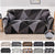 Anyhouz 3 Seater Sofa Cover Khaki Geometric Style and Protection For Living Room Sofa Chair Elastic Stretchable Slipcover