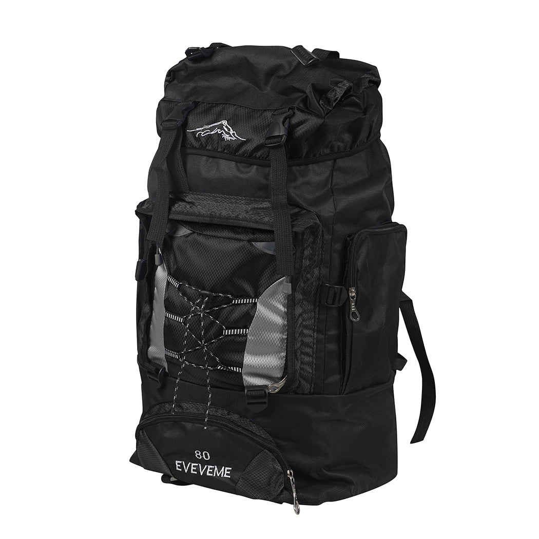 Military Backpack Tactical Hiking Camping Black-1954802640361754624