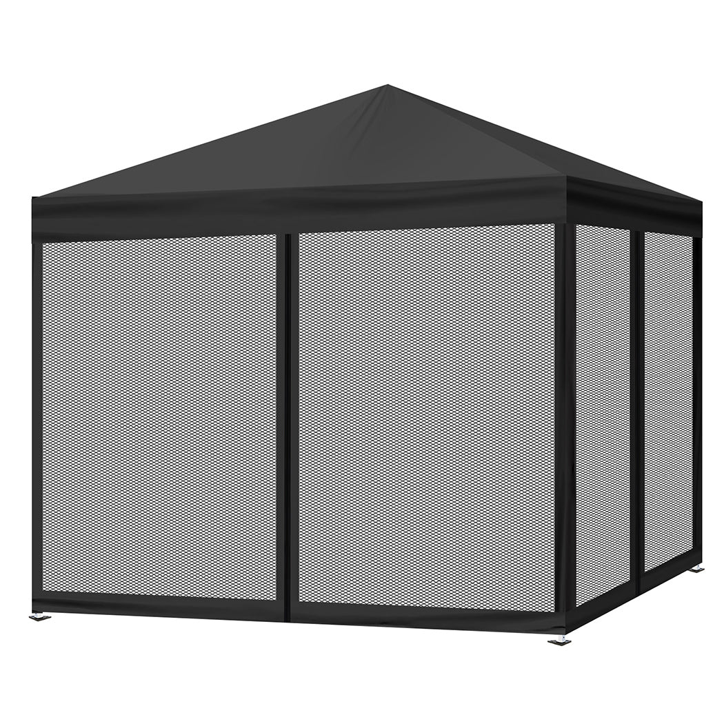 Mountview Gazebo Pop Up Marquee Outdoor Black-1954802644598001664