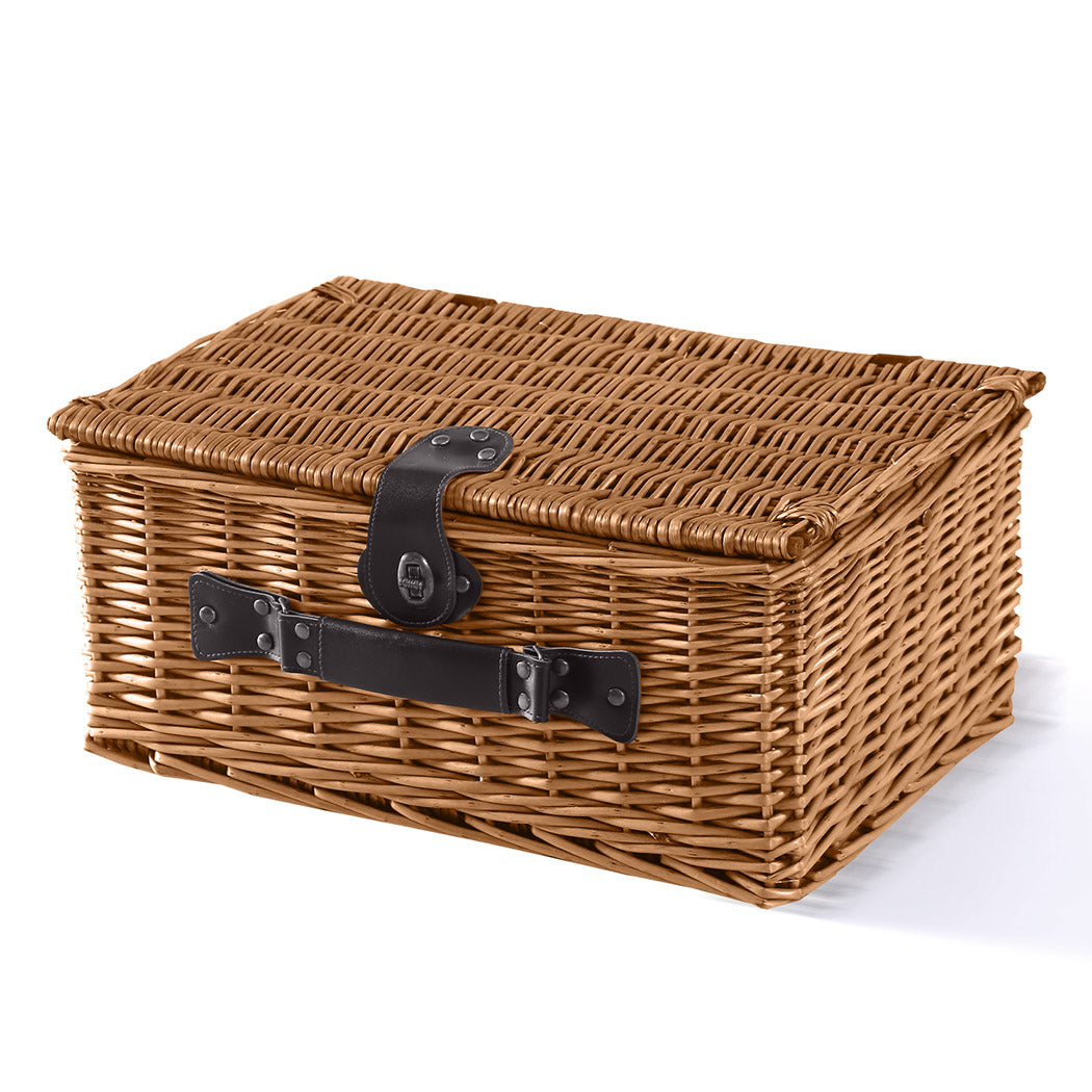 4 Person Picnic Basket Willow Baskets-1919892909491097601