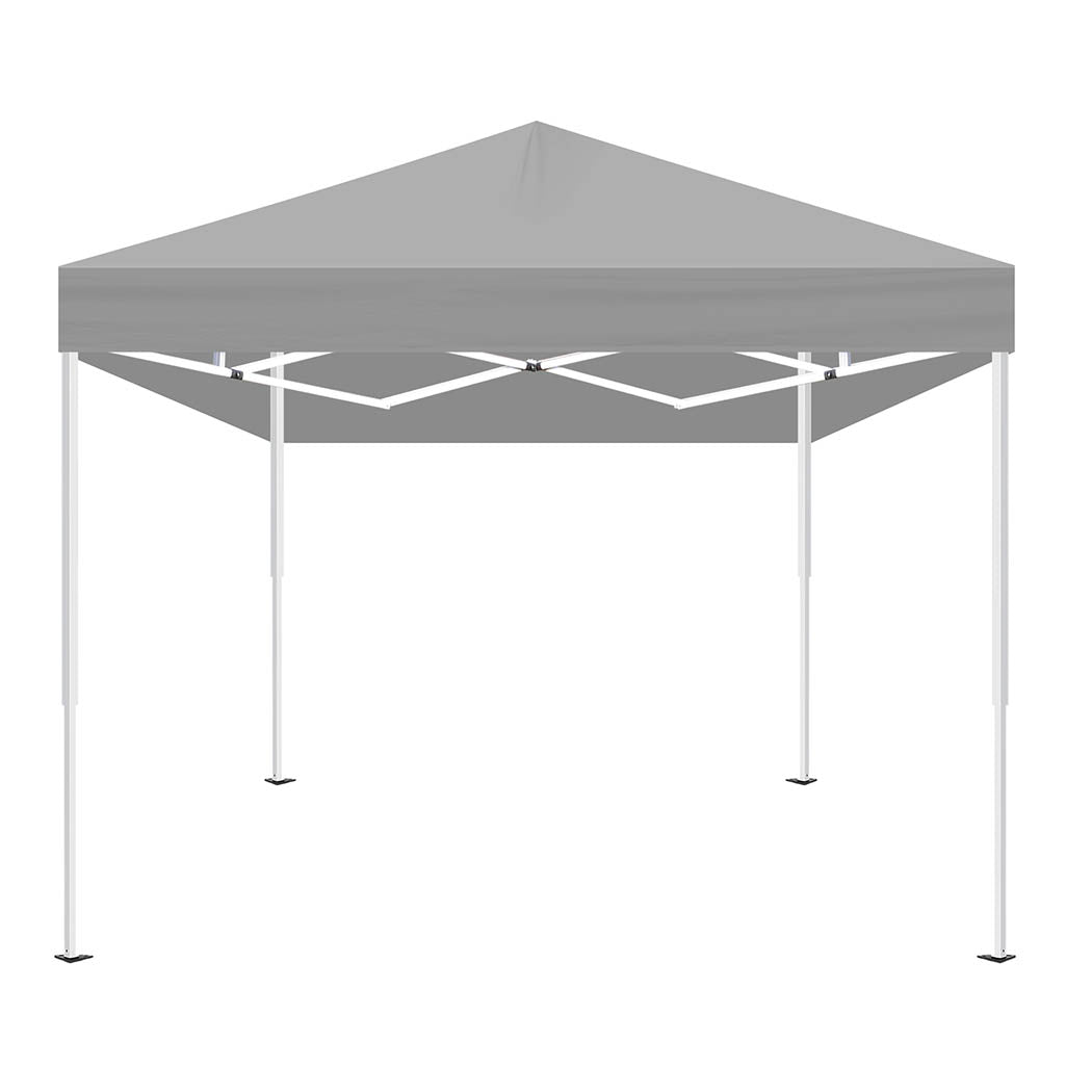 Mountview Gazebo 3x3m Pop Up Marquee Grey-1954802644799328257