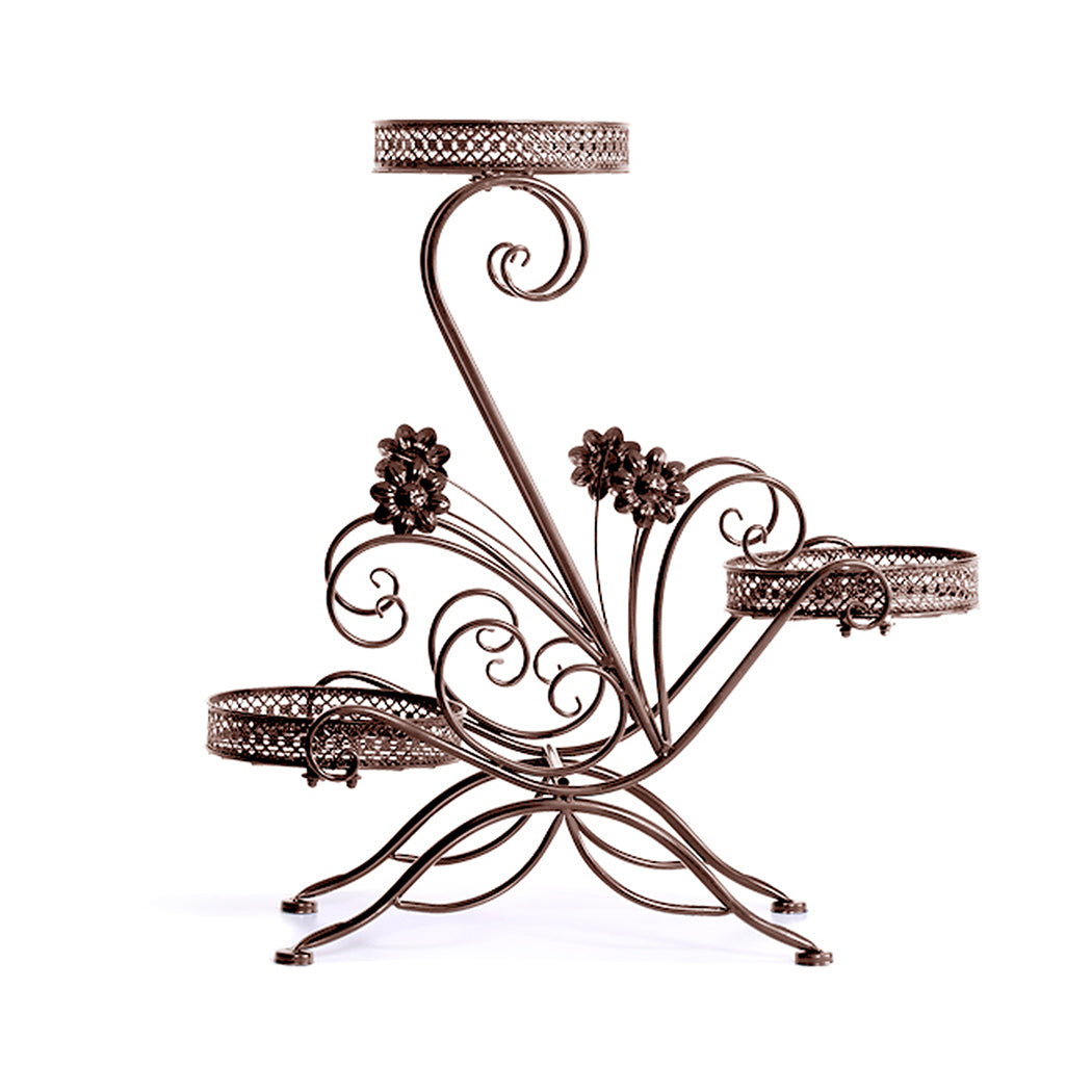 Levede Plant Stand Outdoor Indoor Metal Bronze-1910112335981318145