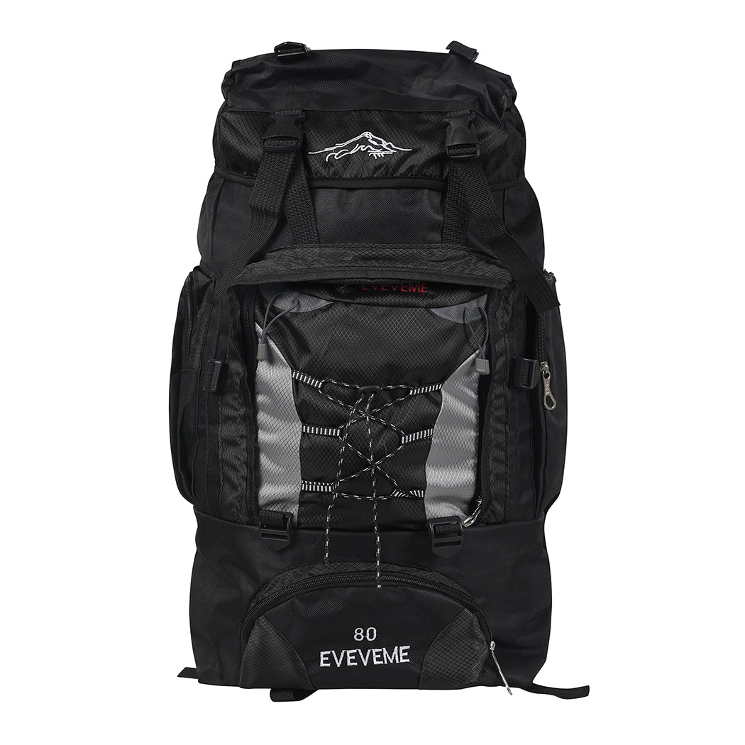Military Backpack Tactical Hiking Camping Black-1954802640361754625