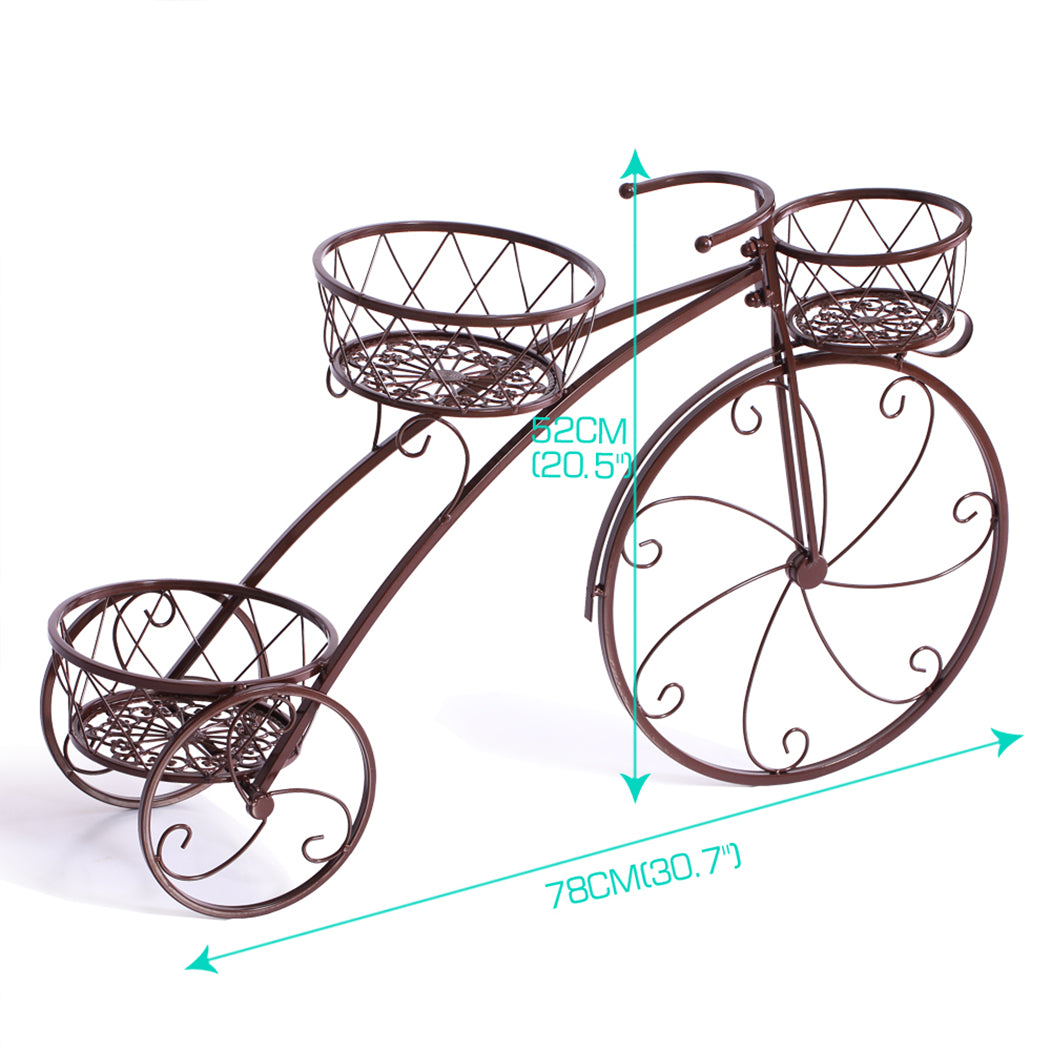 Levede Plant Stand Outdoor Indoor Metal Bronze-1954802339663712258