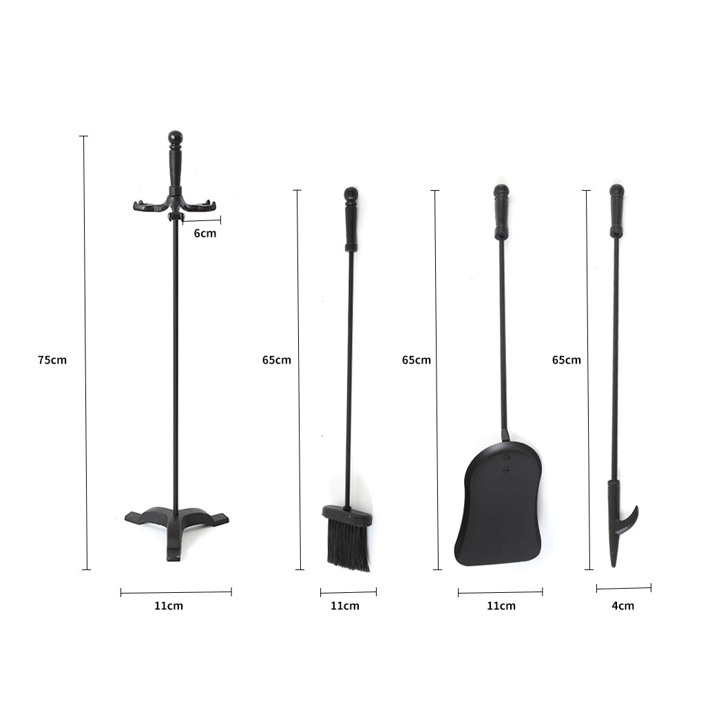 Traderight Fireplace Tool Set 4 PC Fire-1954802730711257090