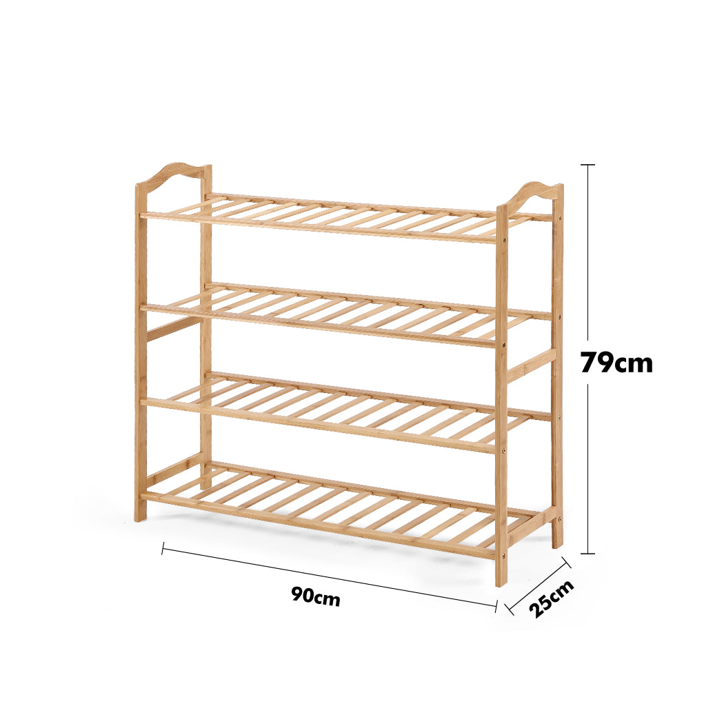 Levede Bamboo Shoe Rack Storage Wooden-1954802688382341122