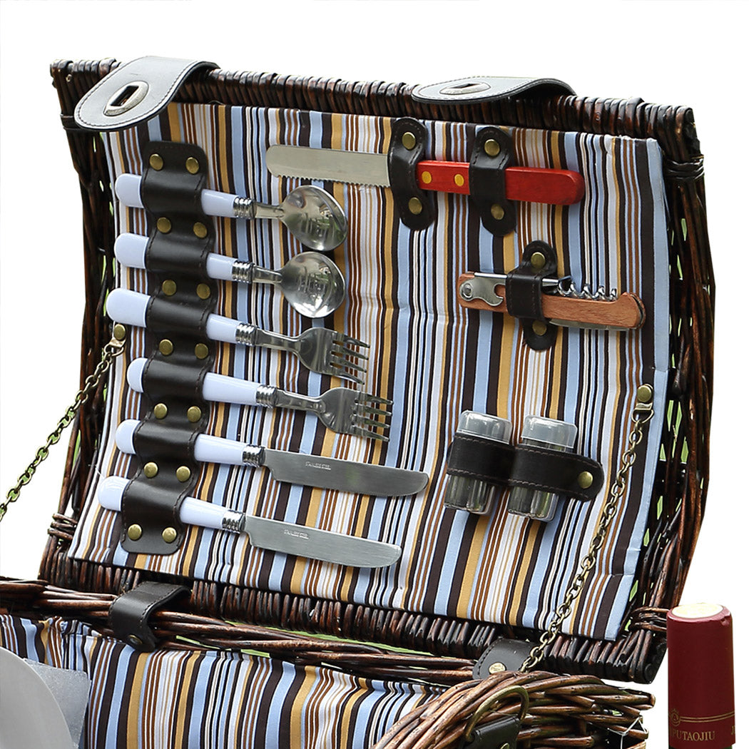 2 Person Picnic Basket Willow Baskets-1919892909658869763