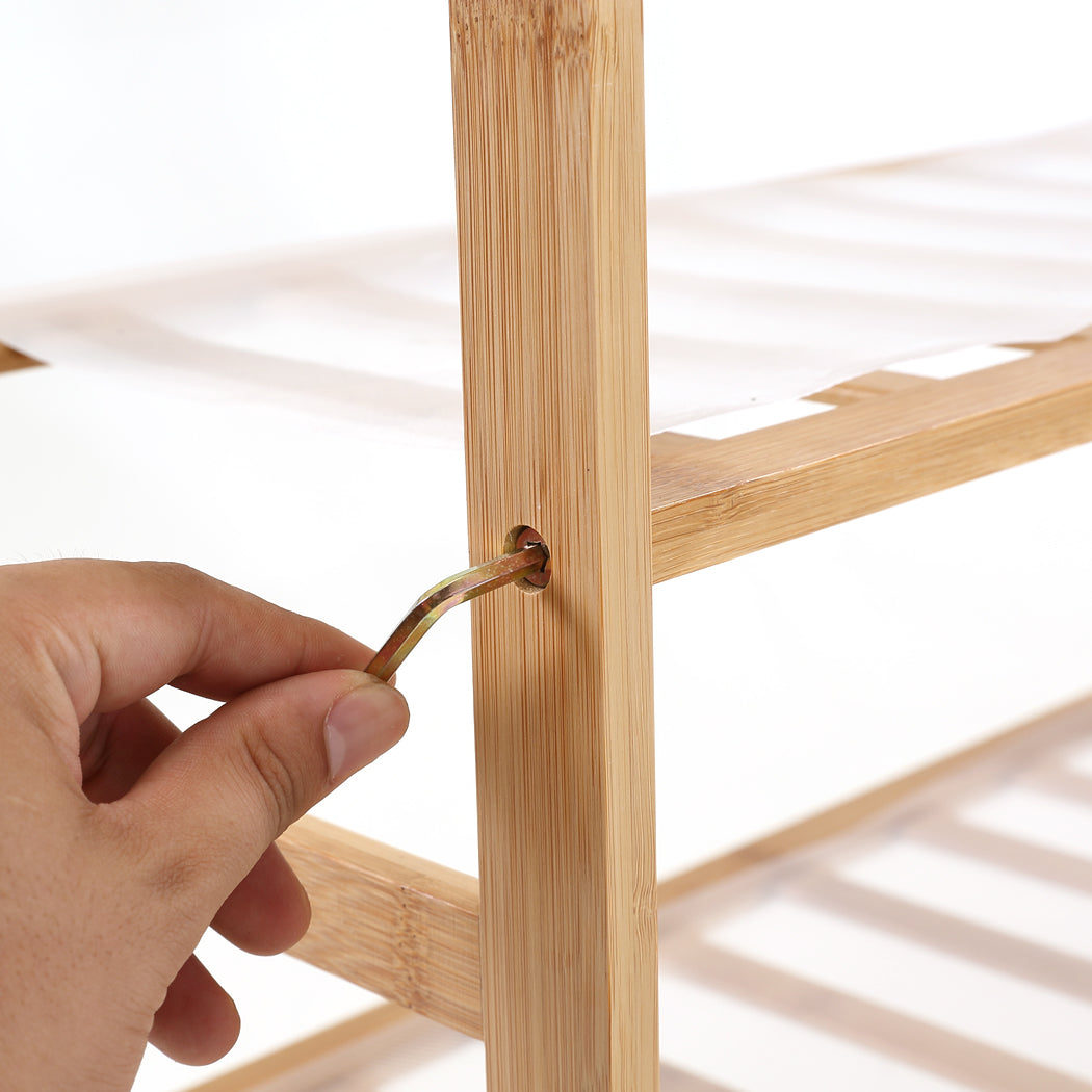 Levede Bamboo Shoe Rack Storage Wooden-1954802688382341124