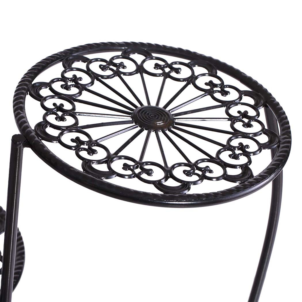 Plant Stand Outdoor Indoor Flower Pots Black-1954802661400383492