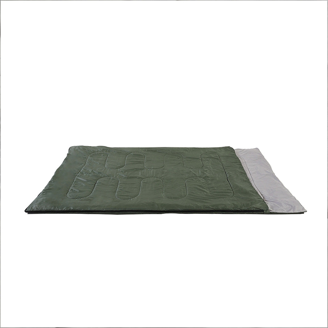 Mountview Sleeping Bag Double Bags Outdoor Army Green-1954802651946422278