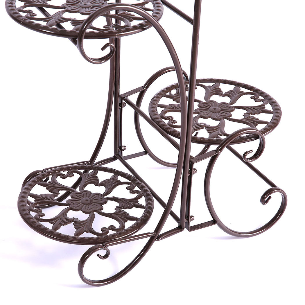 Levede Plant Stand Outdoor Indoor Metal Bronze-1910112337067642886