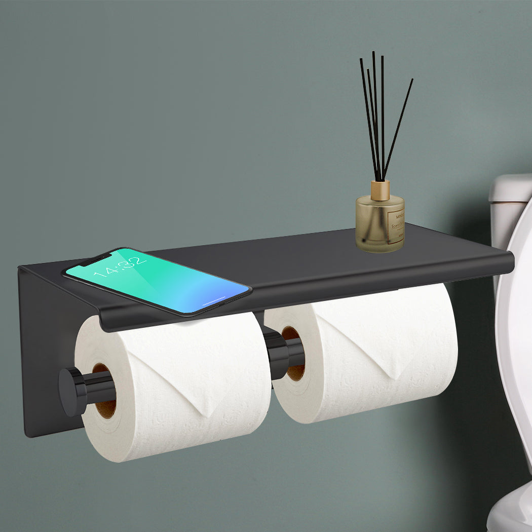 Toilet Paper Holder Double Roll Stainless-1910112223666245639