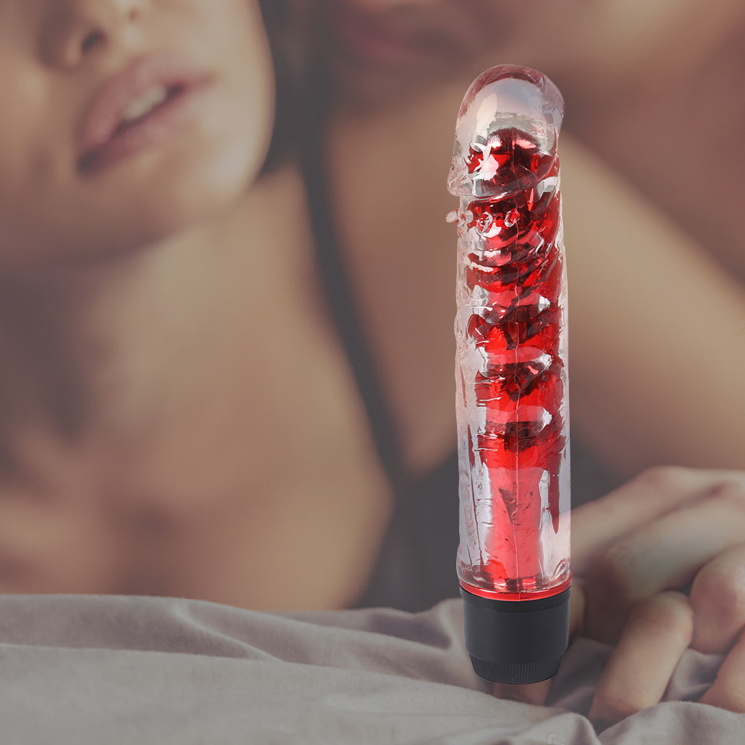 Multi Speed Vibrating Vibrator Realistic Red-1973193735646875655