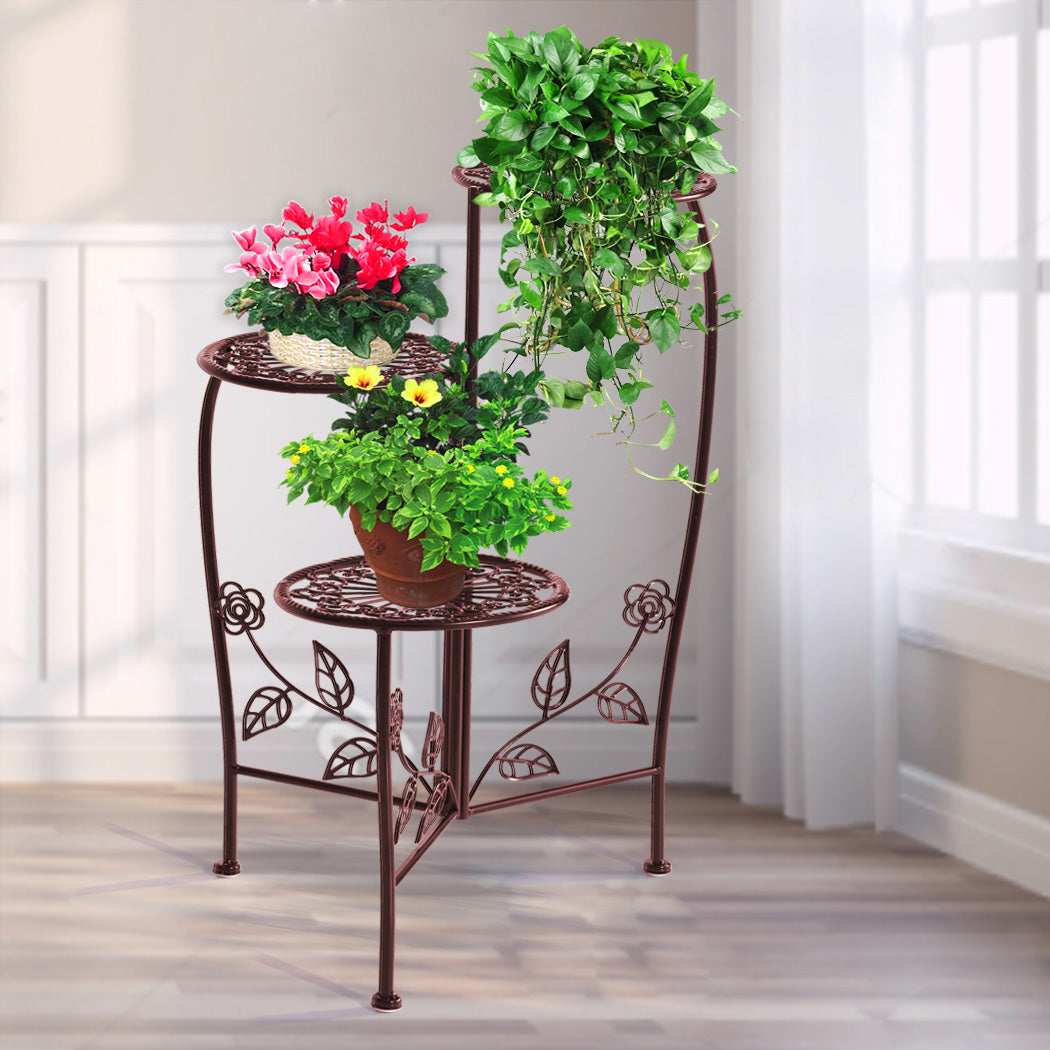 Plant Stand Outdoor Indoor Flower Pots Bronze-1954802661752705031