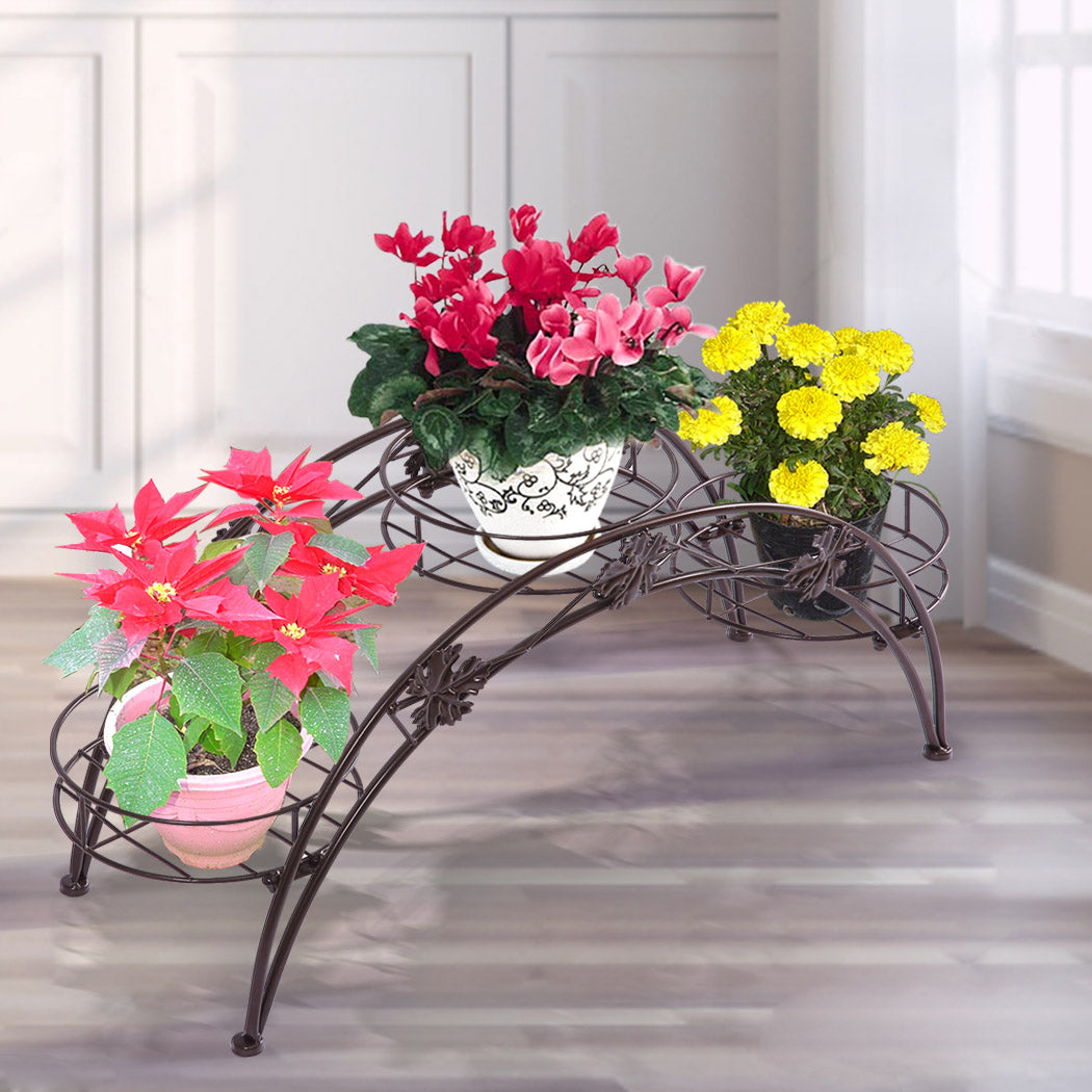 Levede Plant Stand Outdoor Indoor Metal Bronze-1954802339323973639