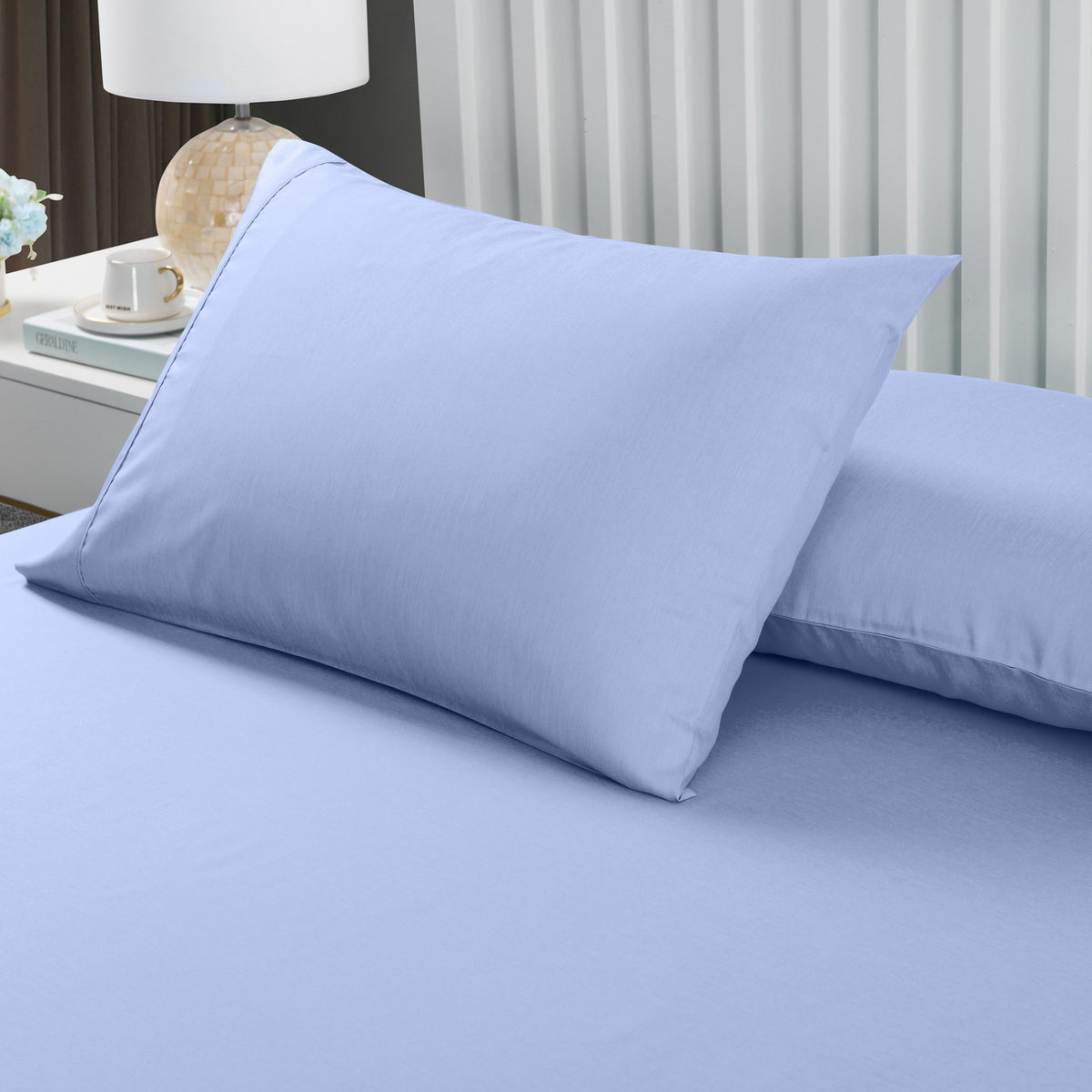 Royal Comfort Bamboo Cooling 2000TC 3-Piece Combo Set - Queen-Light Blue-1951134875289522179