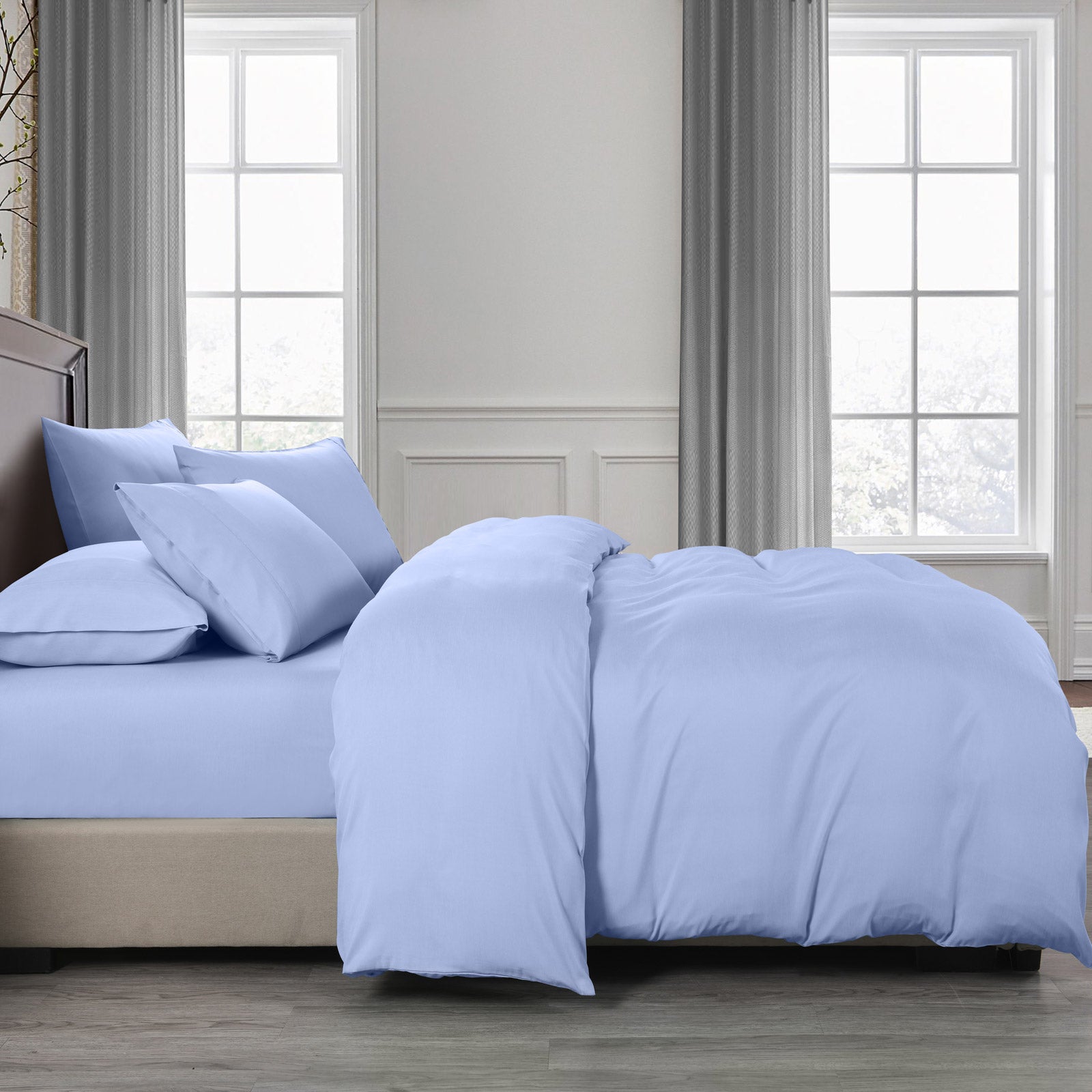 Royal Comfort Bamboo Cooling 2000TC Quilt Cover Set - Double-Light Blue-1951134827159883777
