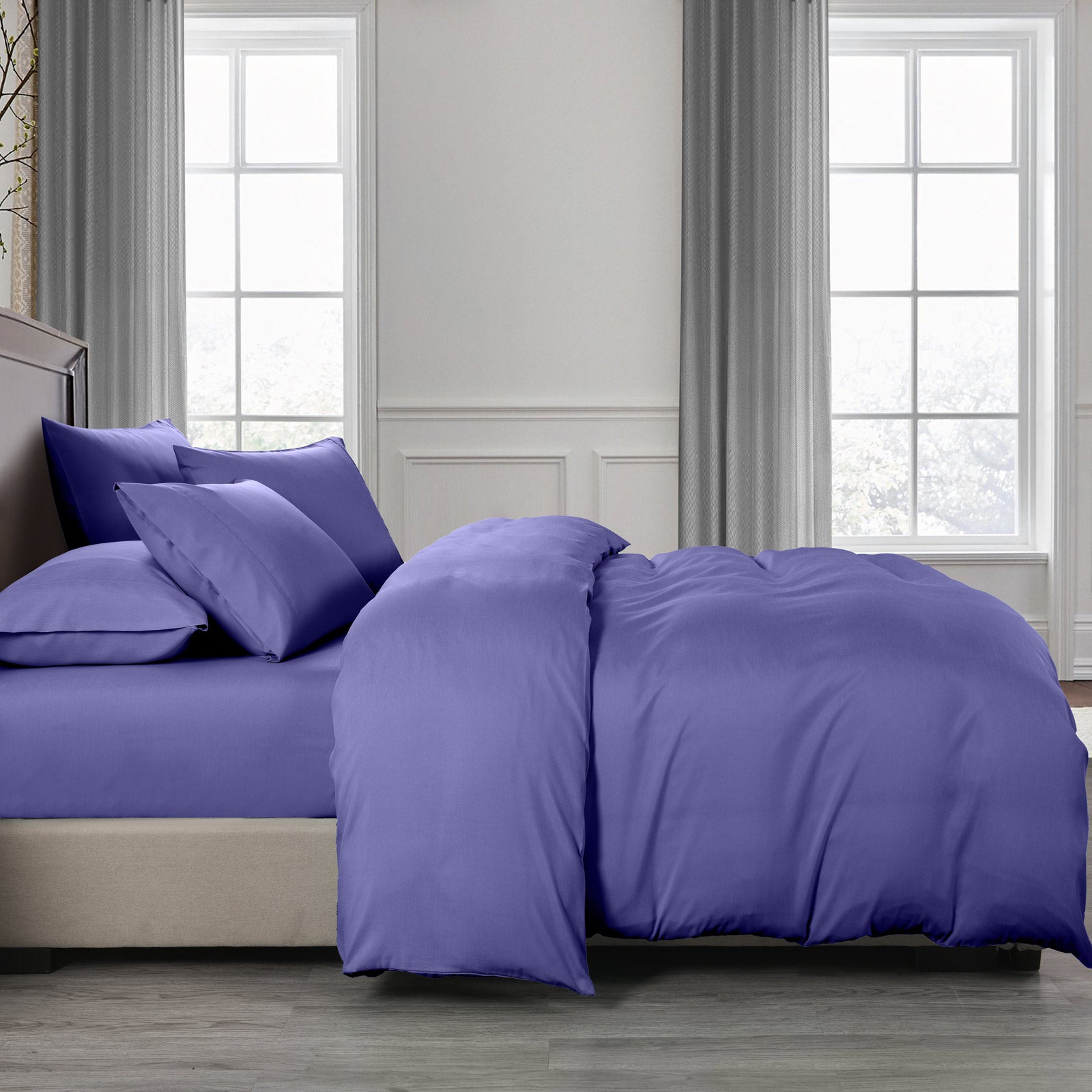 Royal Comfort Bamboo Cooling 2000TC Quilt Cover Set - Double-Royal Blue-1951134827512205313