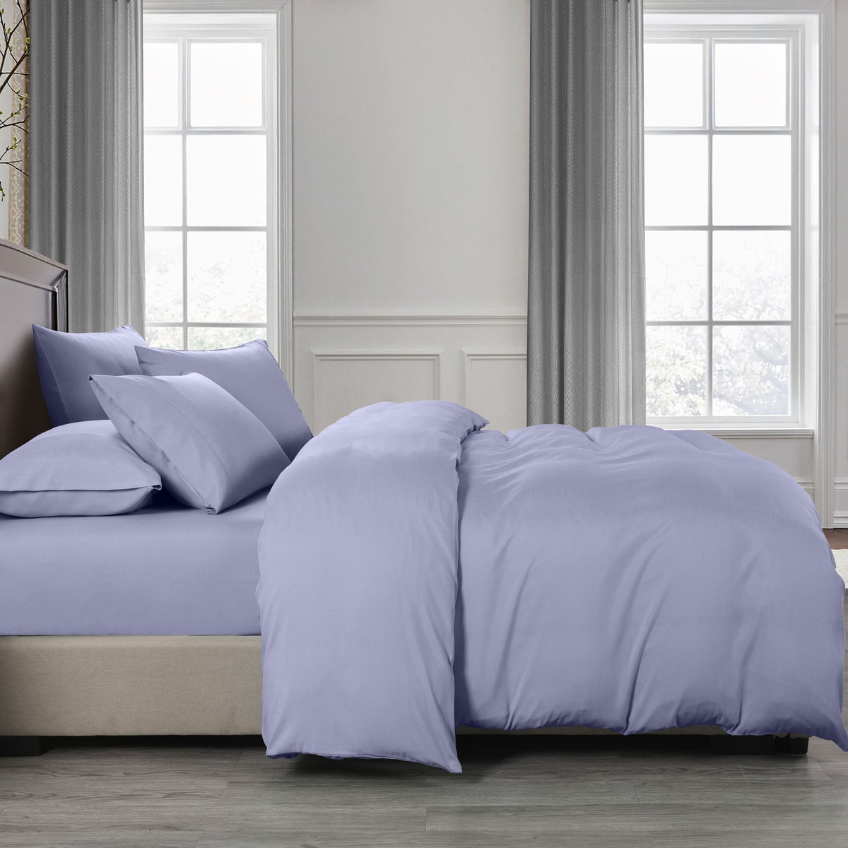 Royal Comfort Bamboo Cooling 2000TC 6-Piece Combo Set -King-Lilac Grey-1951134846243966979