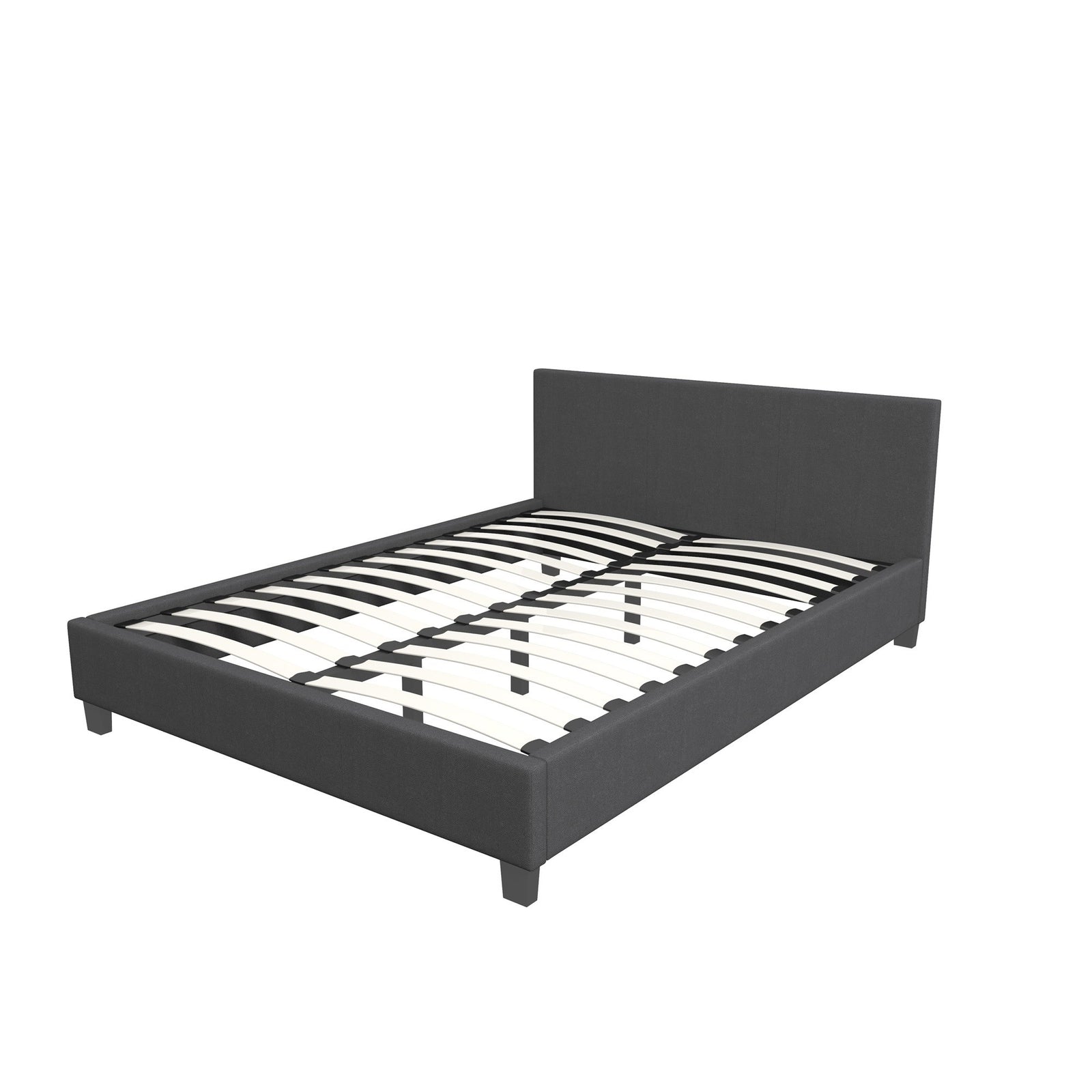 Milano Sienna Luxury Bed with Headboard (Model 2) - Charcoal No.35 - King Single-1951134895539621894