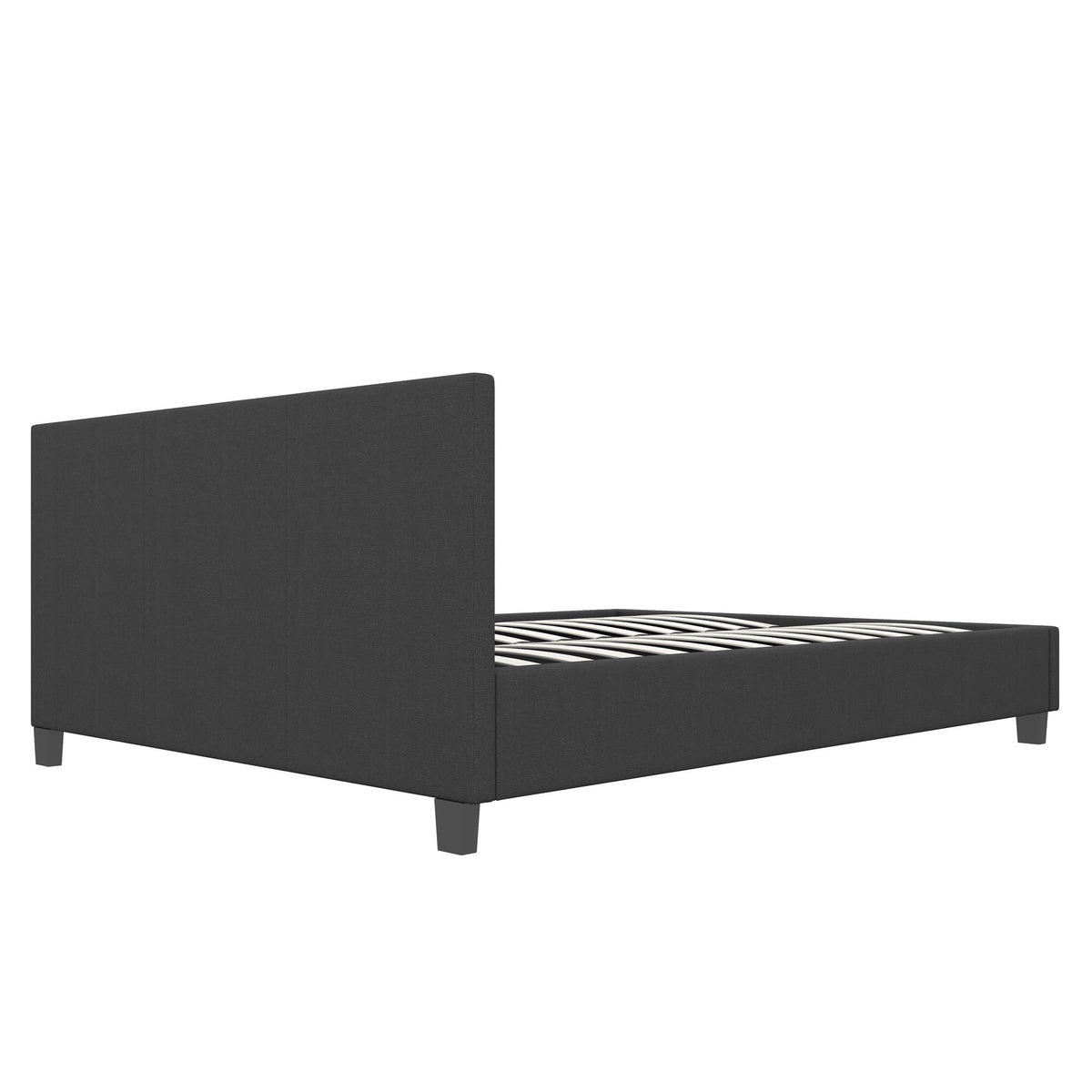 Milano Sienna Luxury Bed with Headboard (Model 2) - Charcoal No.35 - King Single-1951134895539621895