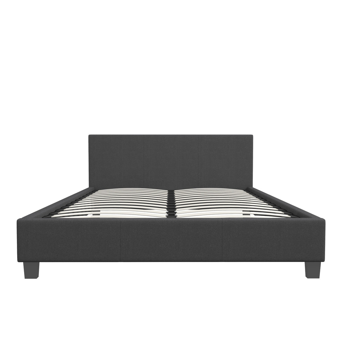Milano Sienna Luxury Bed with Headboard (Model 2) - Charcoal No.35 - Queen-1951134896151990277