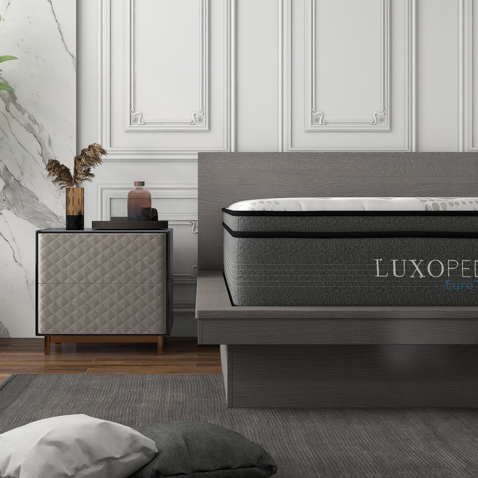 Luxopedic Pocket Spring Mattress 5 Zone 32CM Euro Top Memory Foam Medium Firm-1935488866622509057