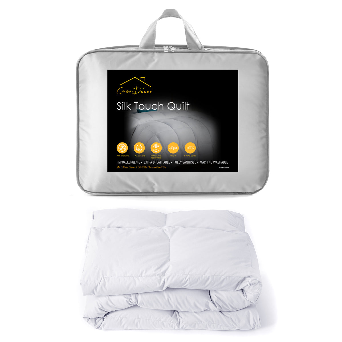Casa Decor 360GSM Silk Touch Quilt - Single-1951134841101750275