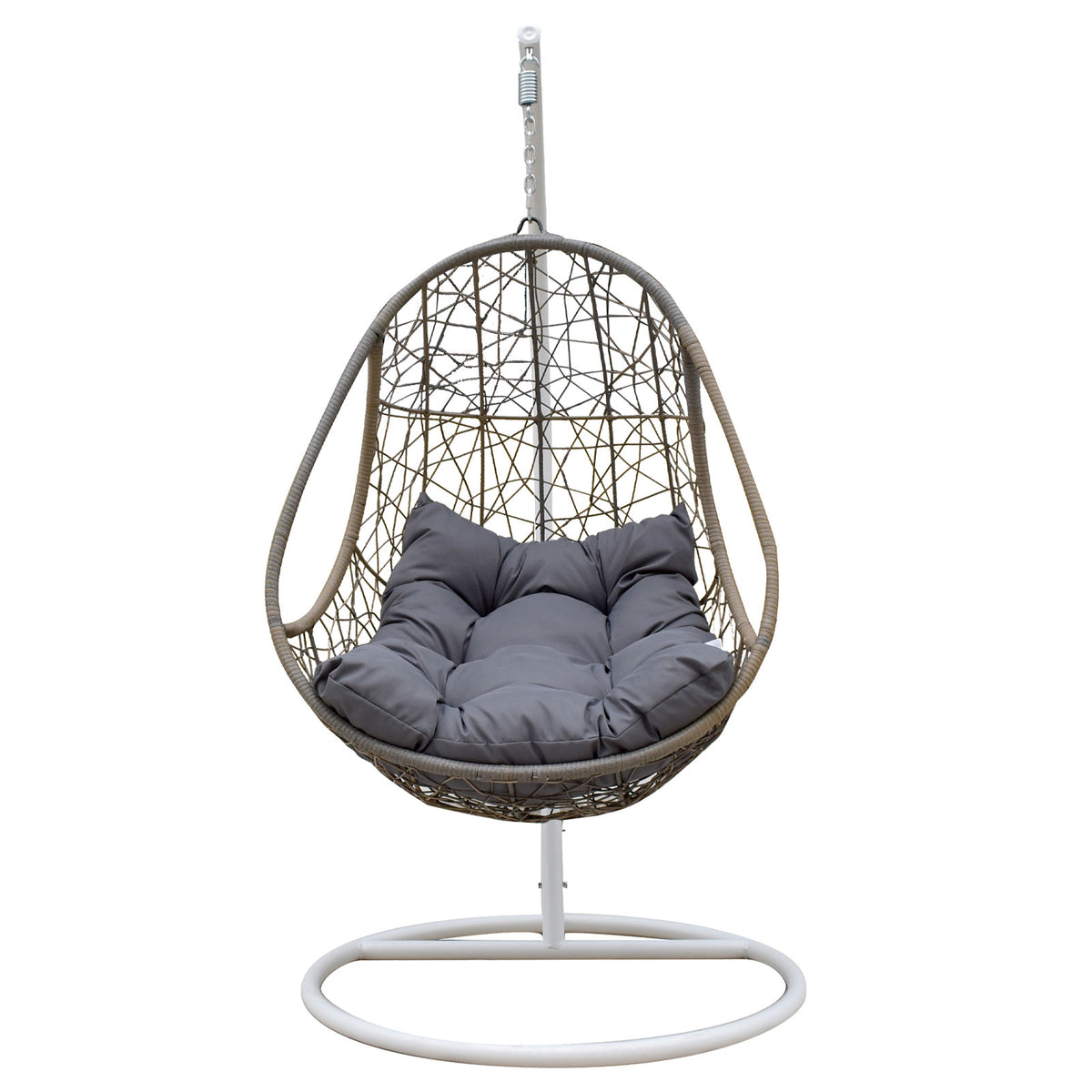 Arcadia Furniture Rocking Egg Chair - Oatmeal and Grey-1951134906692276227