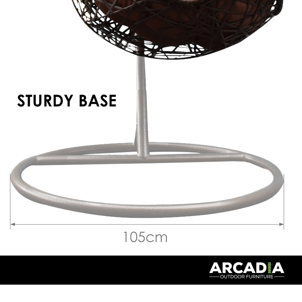 Arcadia Furniture Egg Chair - Oatmeal and Grey-1951134906868436998