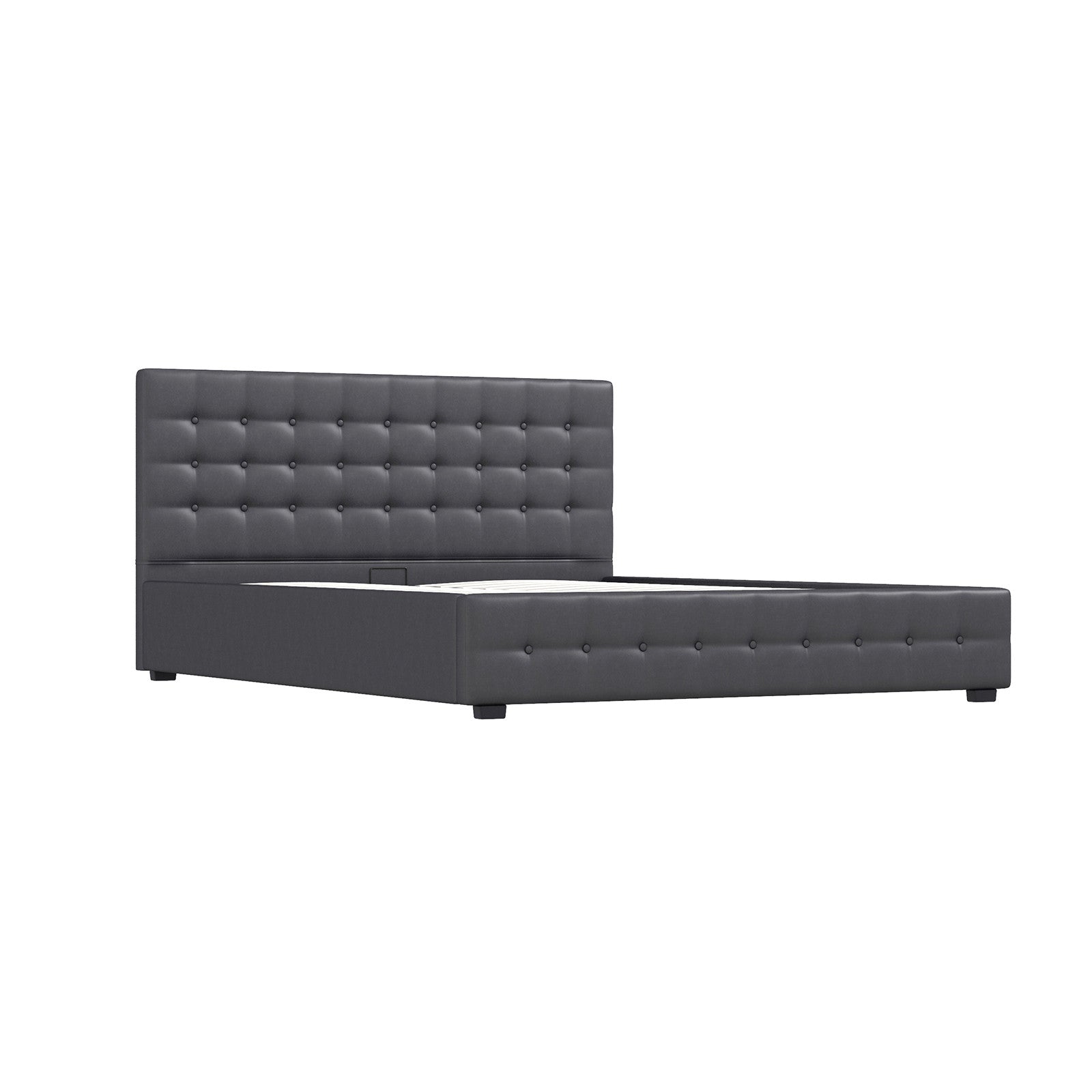 Milano Decor Eden Gas Lift Bed - Dark Grey - Single-1951134897183789060