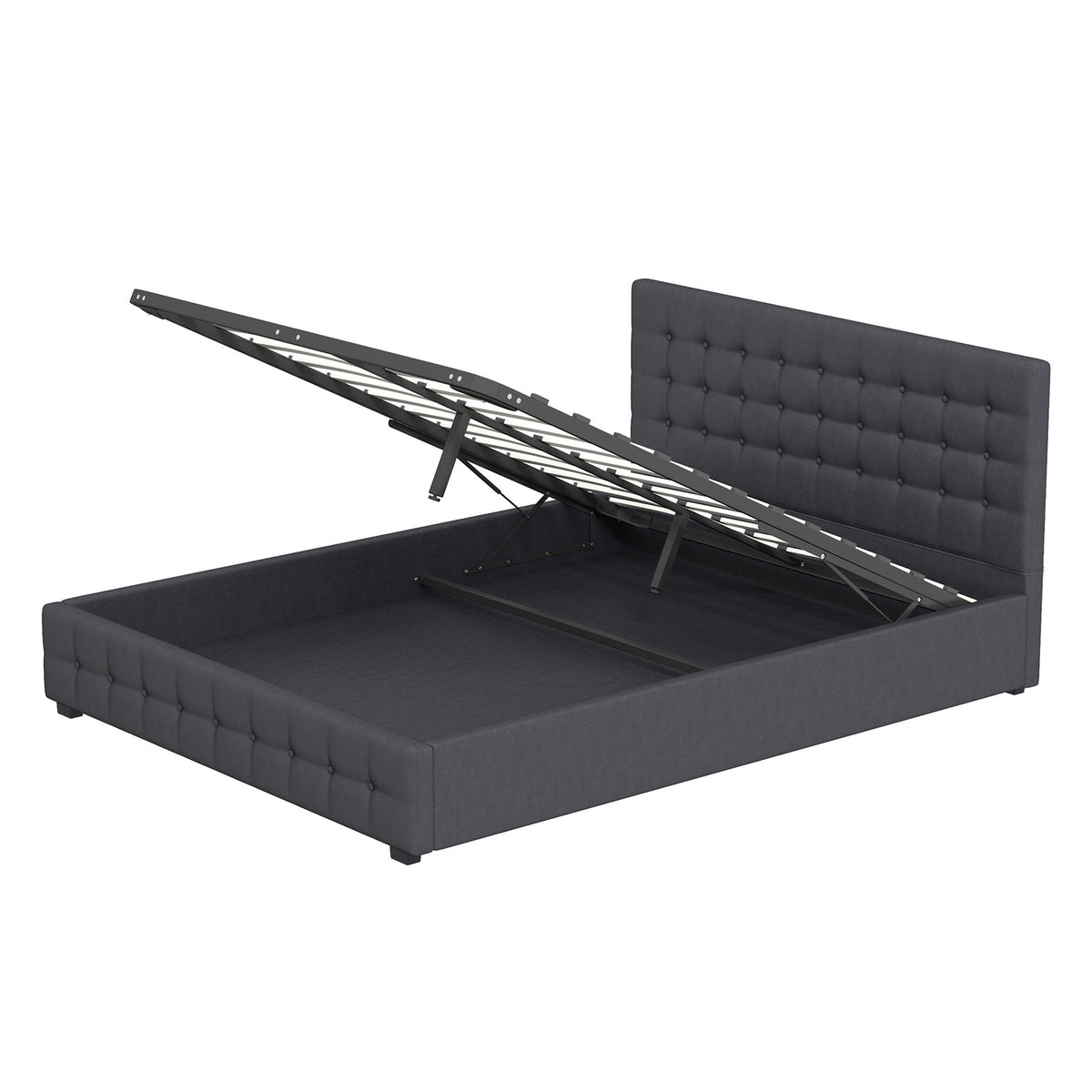 Milano Decor Eden Gas Lift Bed - Dark Grey - King-1951134898052009984