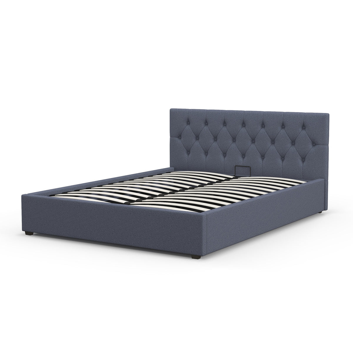 Milano Capri Luxury Gas Lift Bed With Headboard (Model 3) - Charcoal No.35 - Single-1951134900430180352