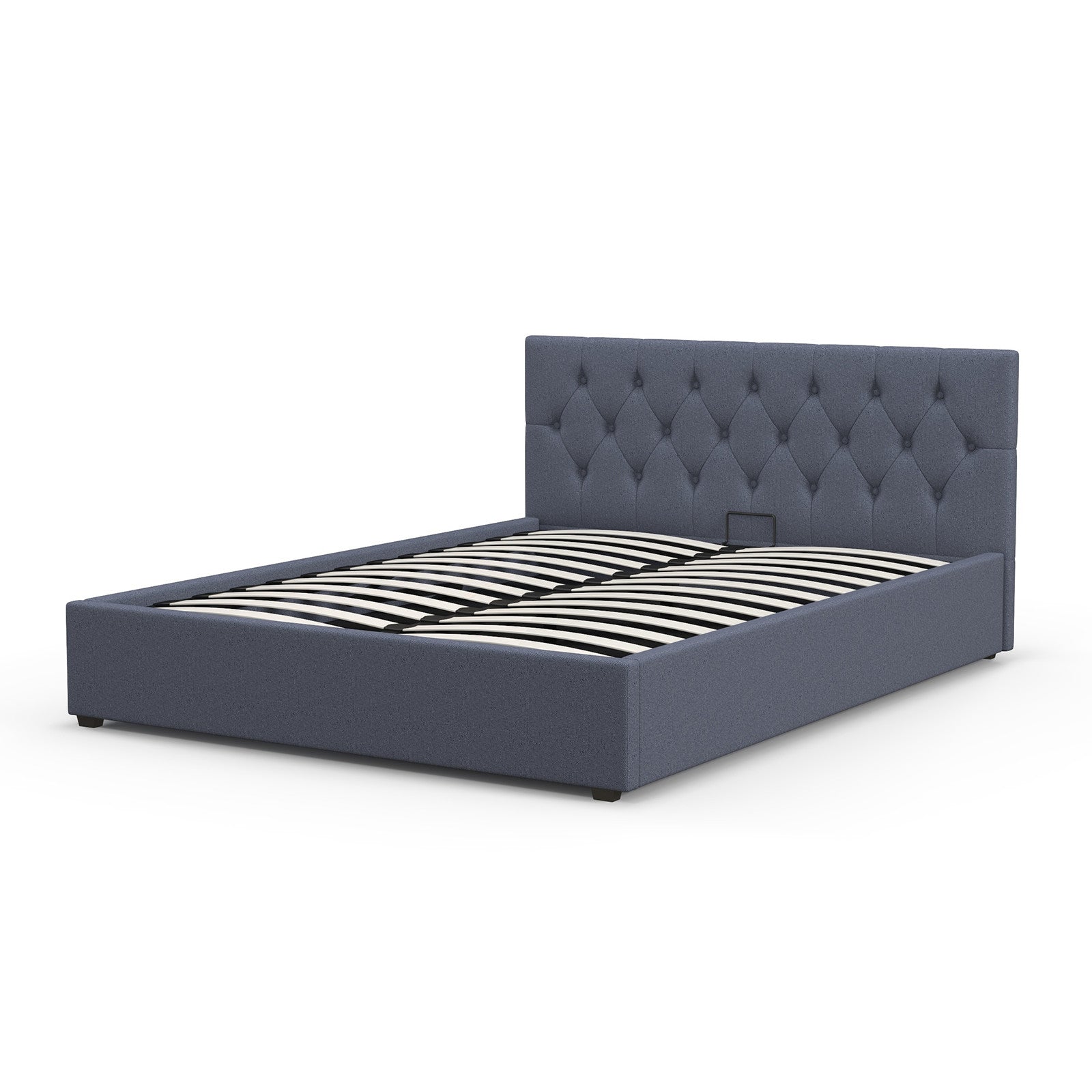 Milano Capri Luxury Gas Lift Bed With Headboard (Model 3) - Charcoal No.35 - King-1951134901155794944