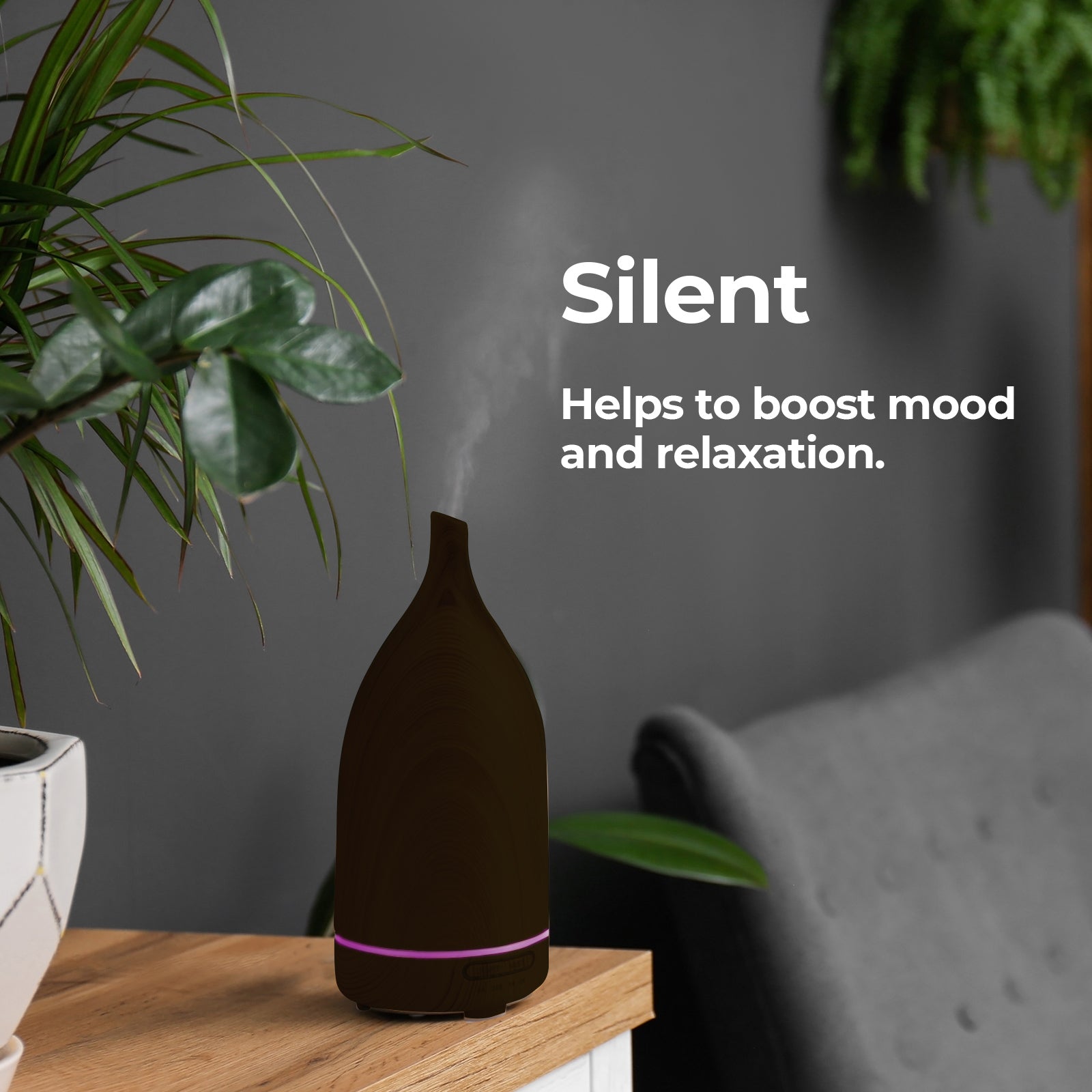 Milano Decor 100ml Ultrasonic Aroma Diffuser - Dark Wood-1951134806926561286