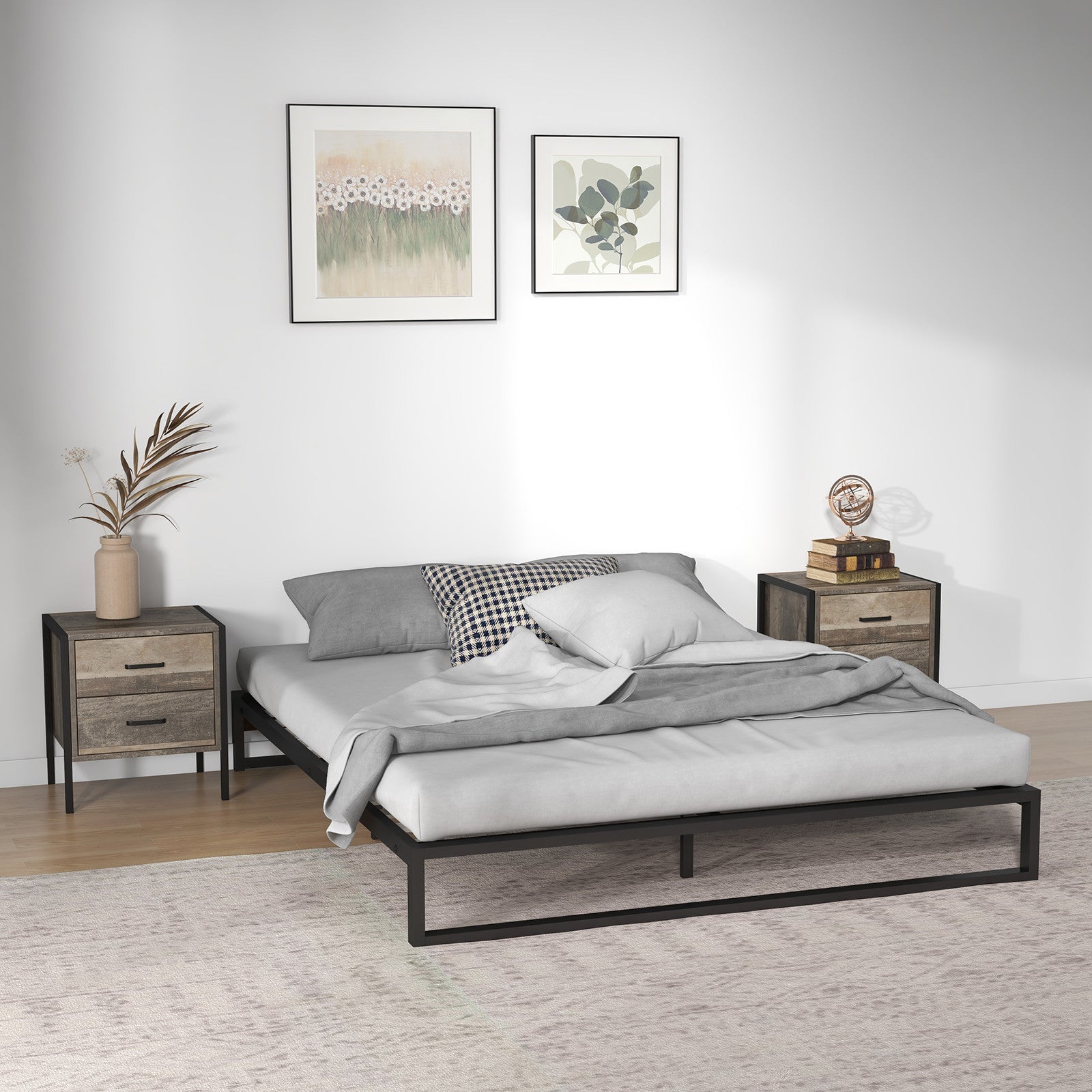 Florence Metal bed base - Queen-1951134901906575365