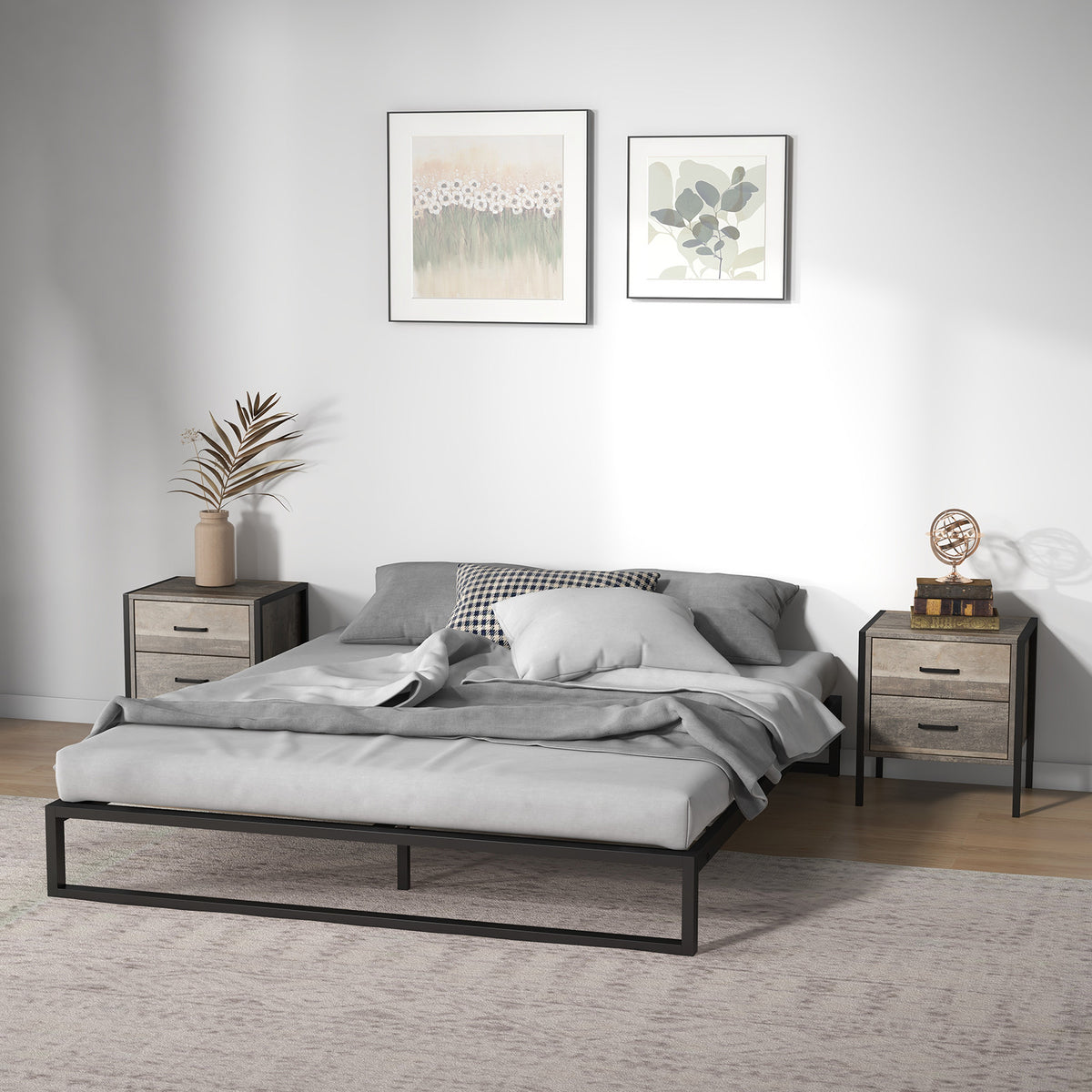 Florence Metal bed base - Queen-1951134901906575367