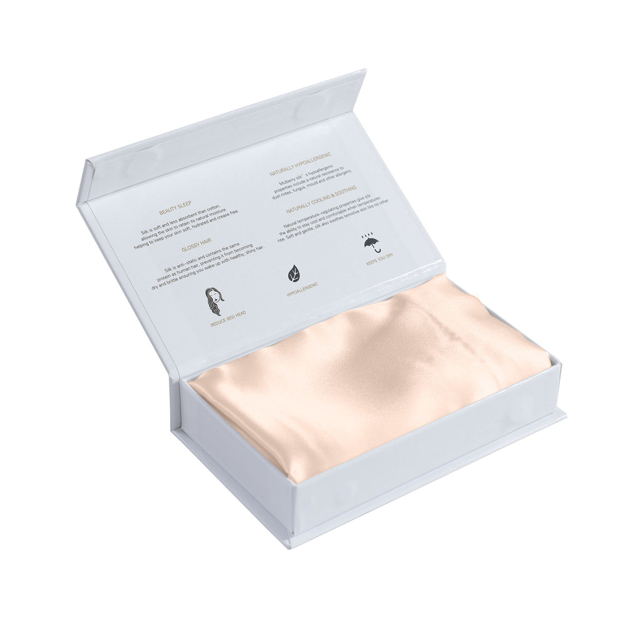 Pure Silk Pillow Case by Royal Comfort (Single Pack) - Champagne Pink-1951134815461969925
